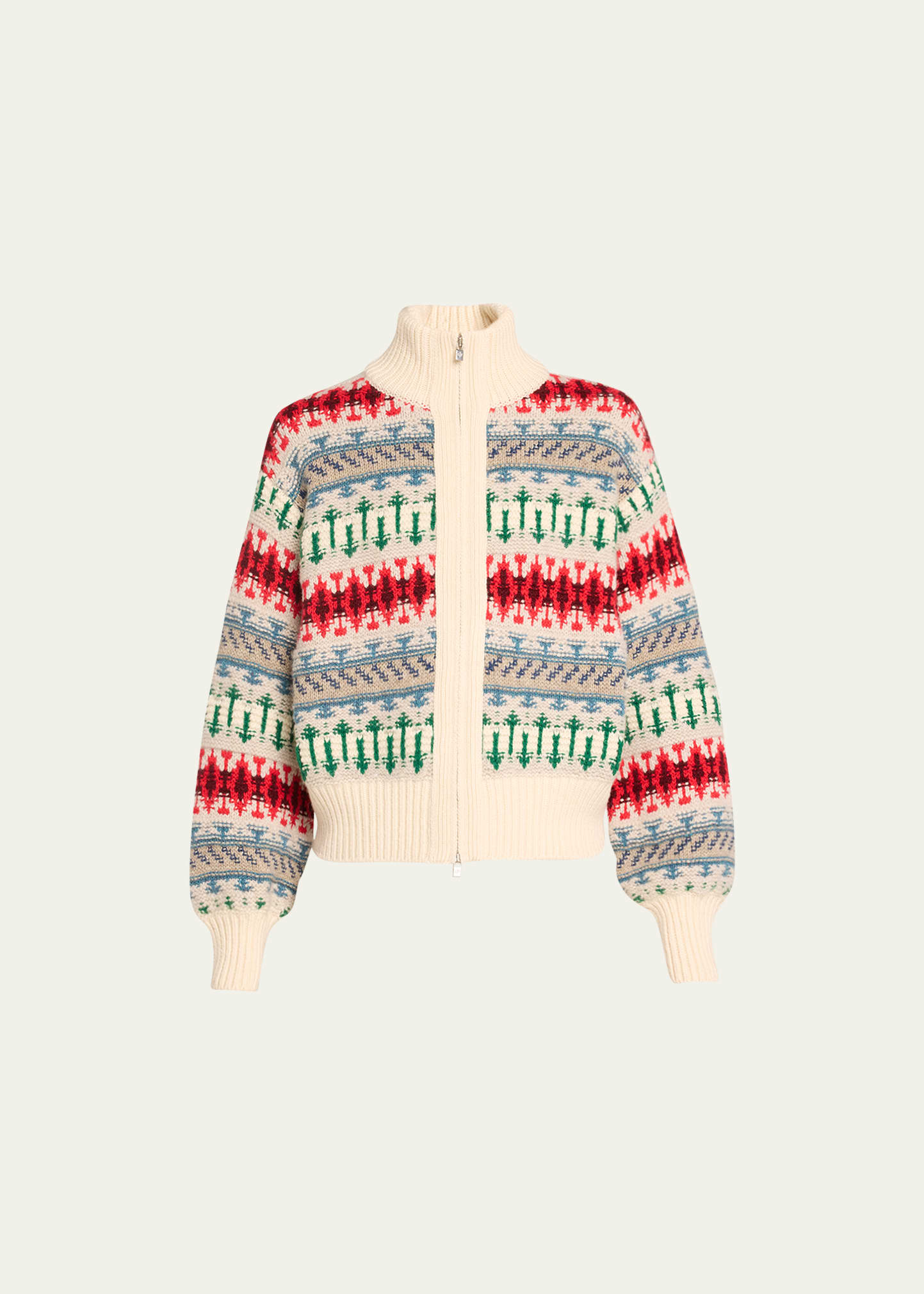 Loro Piana Holiday Noel Cashmere Knit Bomber Jacket In Multi