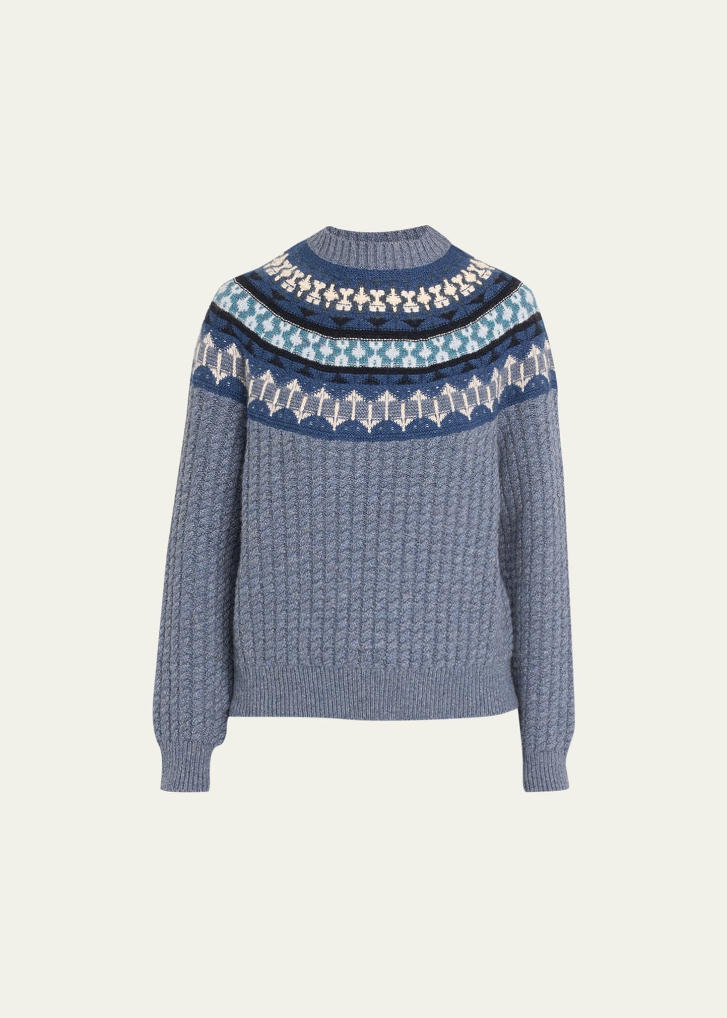 Shop Loro Piana Holiday Noel Cashmere Knit Sweater In J1n1 Fancy Aegean