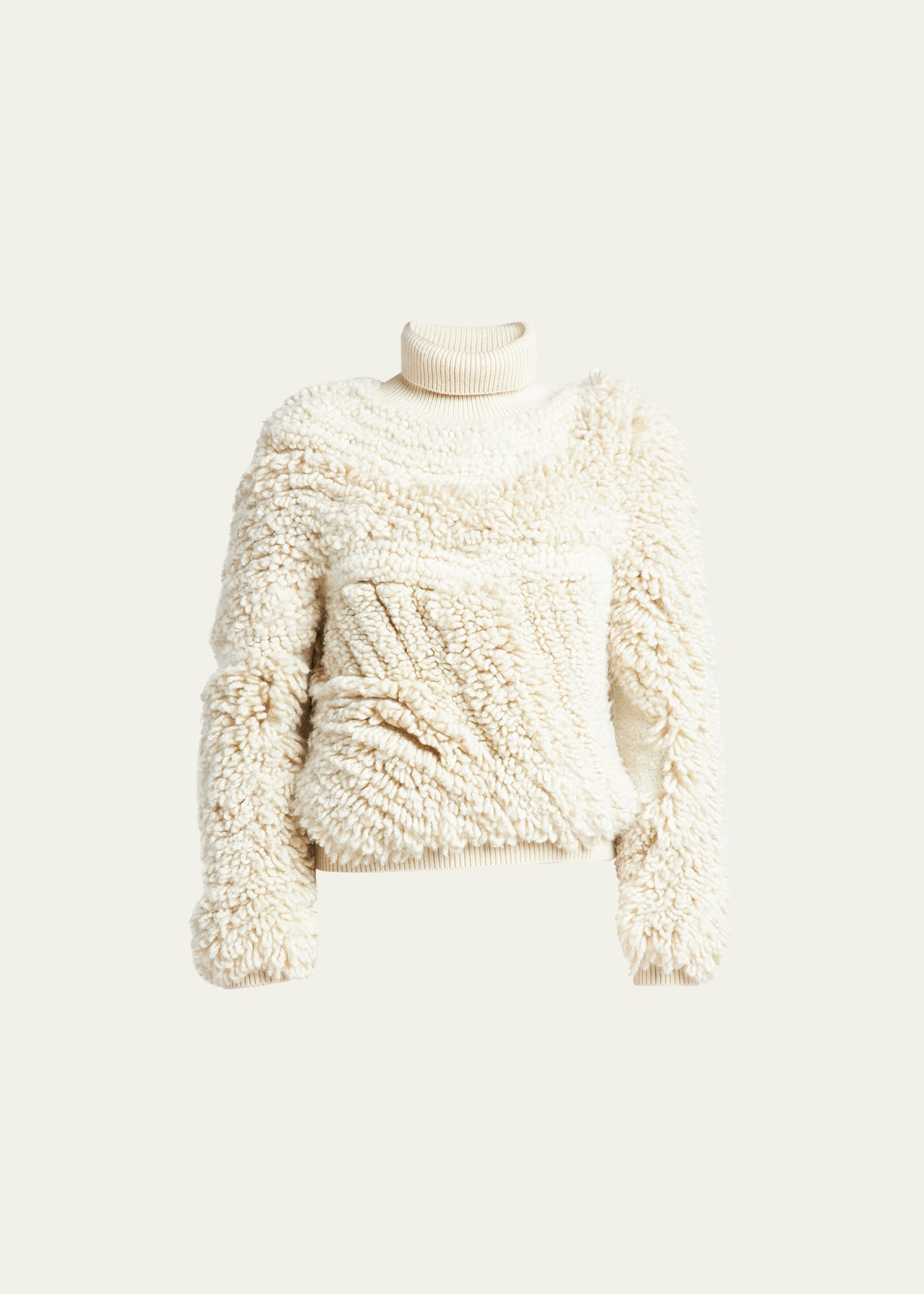 Loro Piana Engelberg Cashmere Turtleneck Sweater In 1232 White Snow