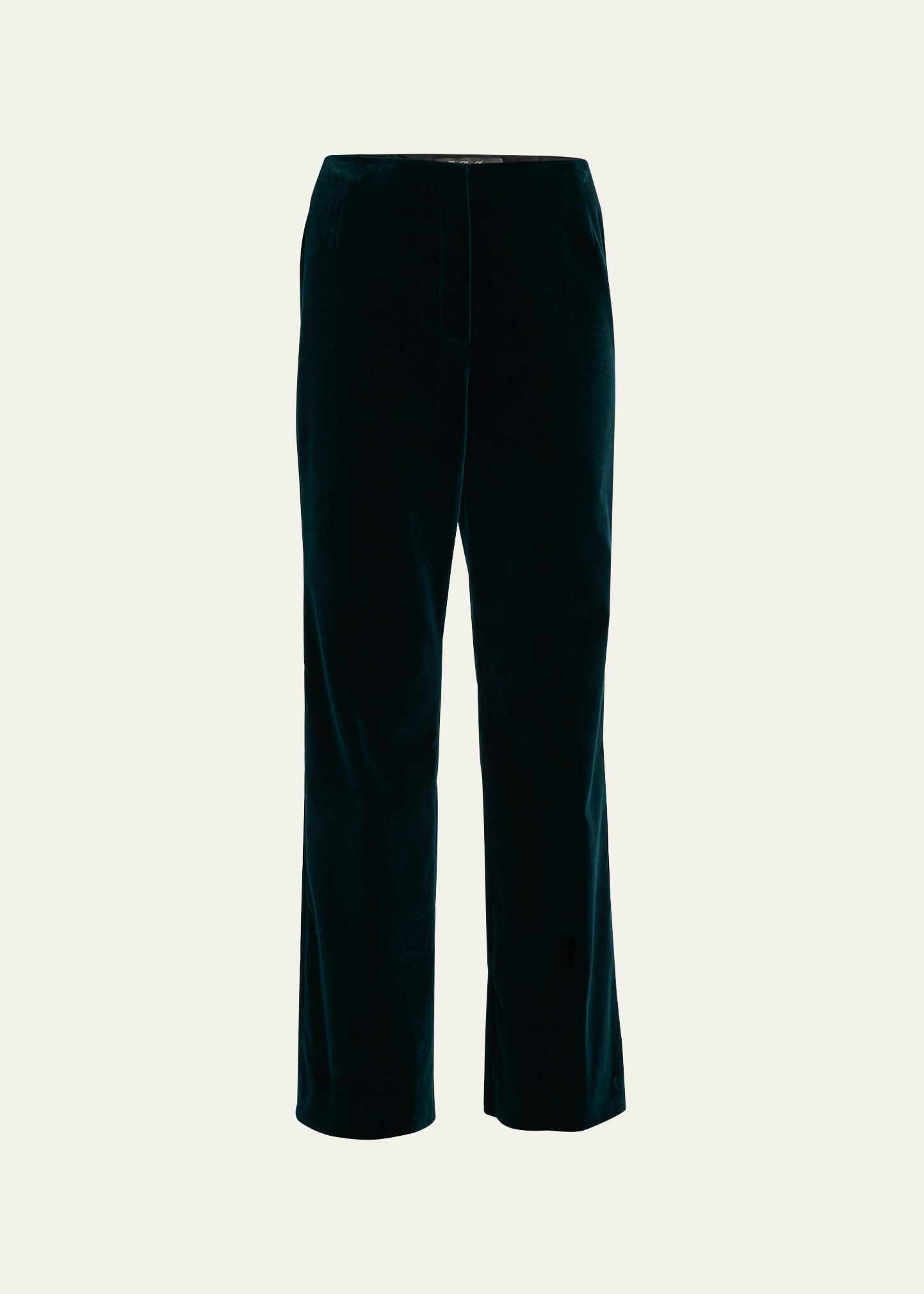 Shop Loro Piana Niklas Velvet Dress Pants In 50lt Amazon Green