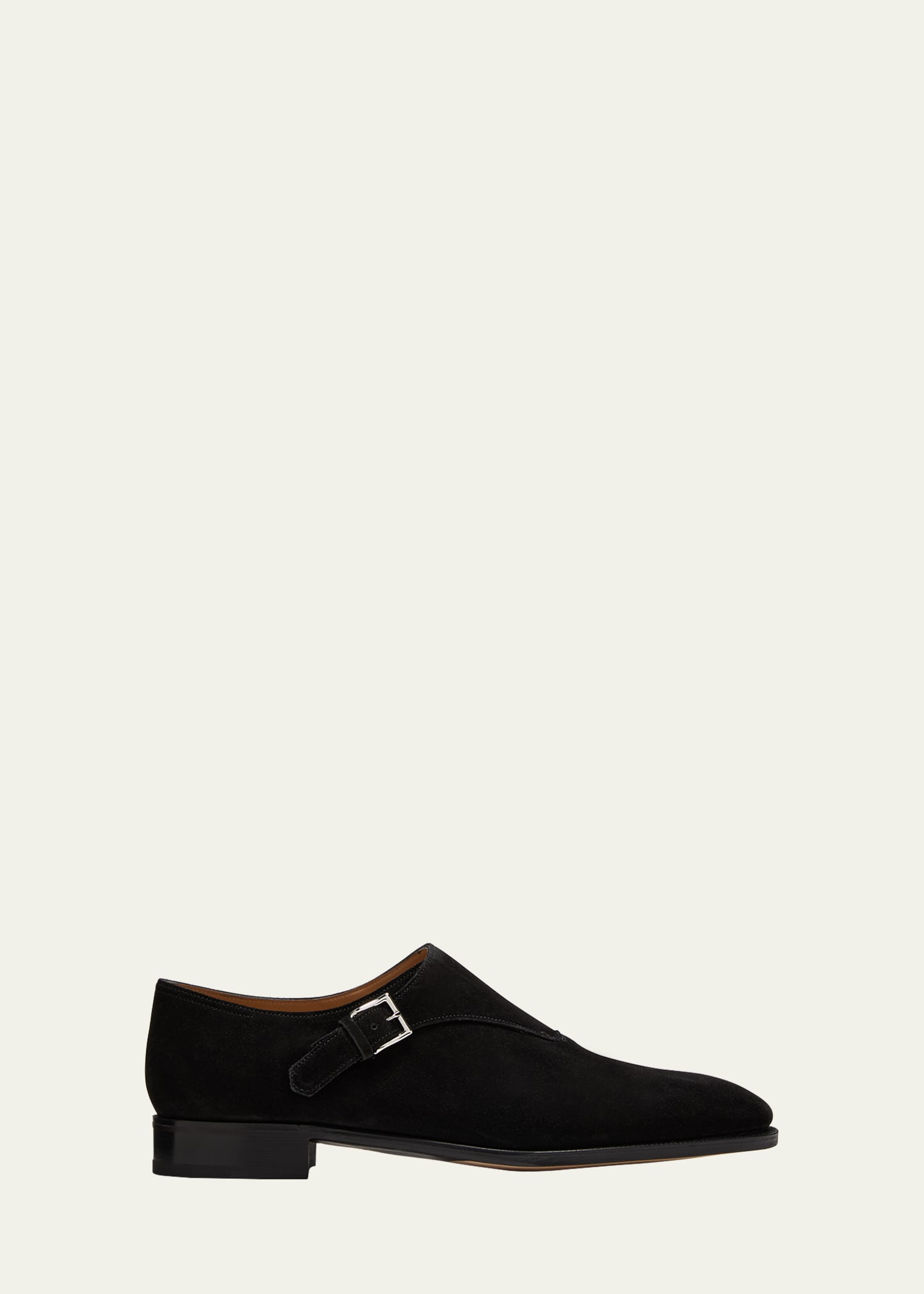 John Lobb Moorfields Side Buckle Slip-on In Black