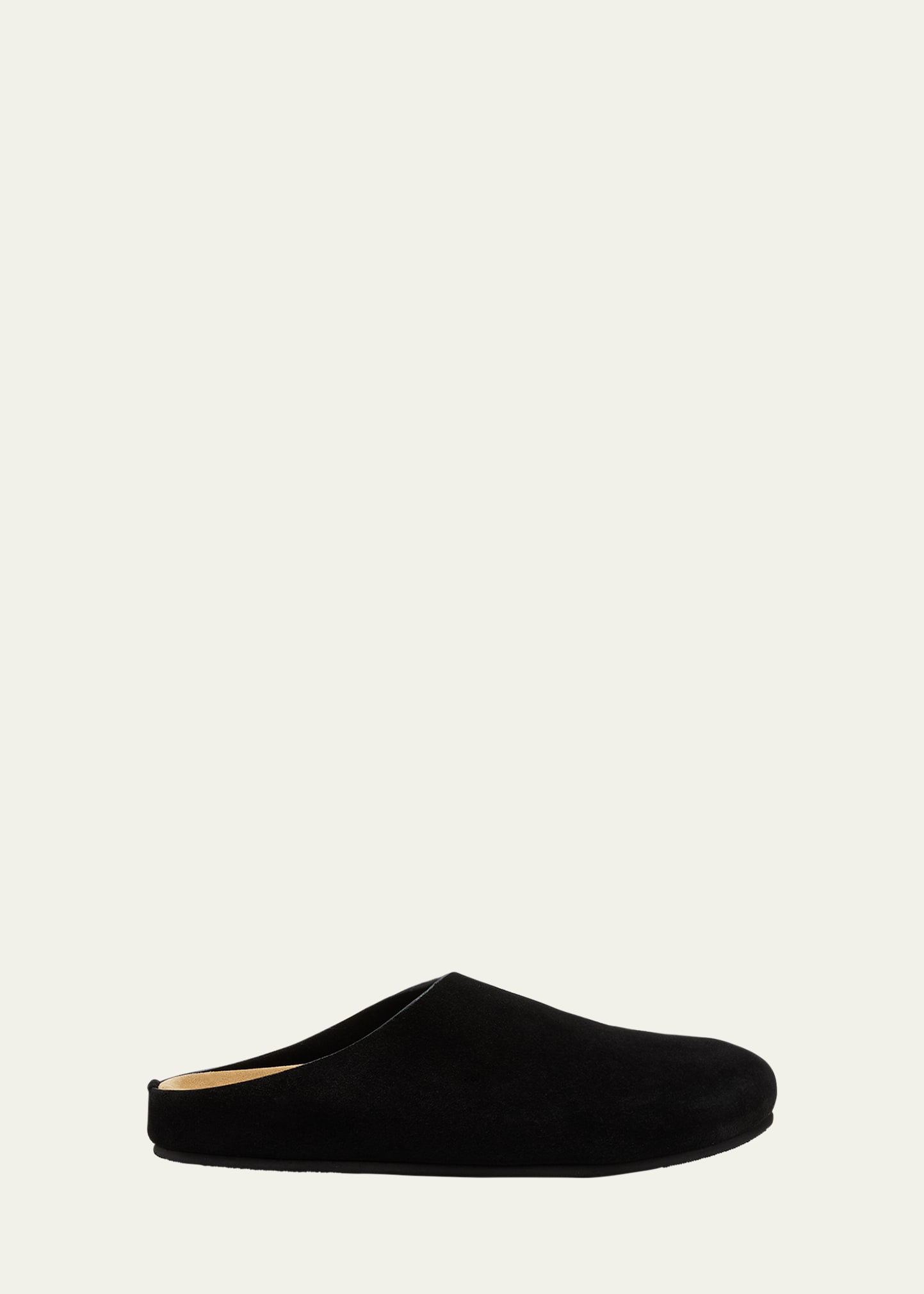 Shop The Row Hugo Suede Easy Mules In Black