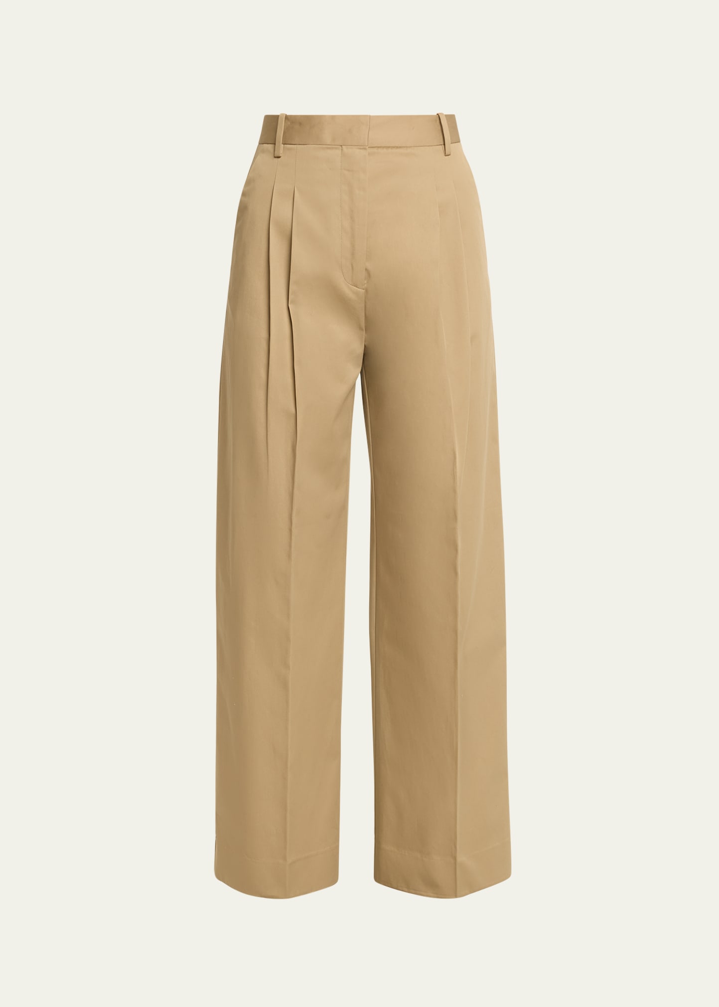 Rohe Women Pleated Wide-leg Chino Pants In Toffee