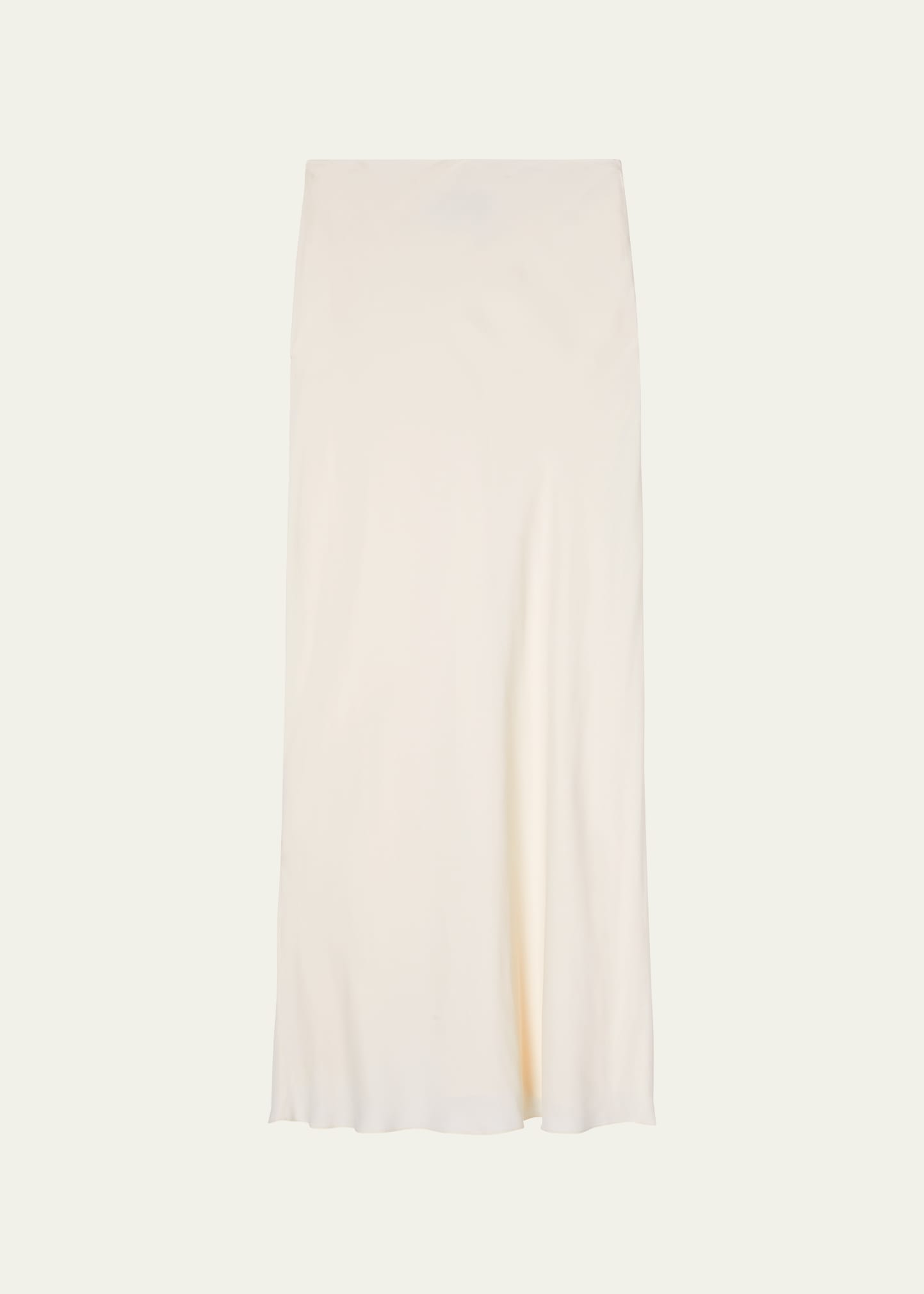 Rohe Women Long Satin Skirt In Cream 139