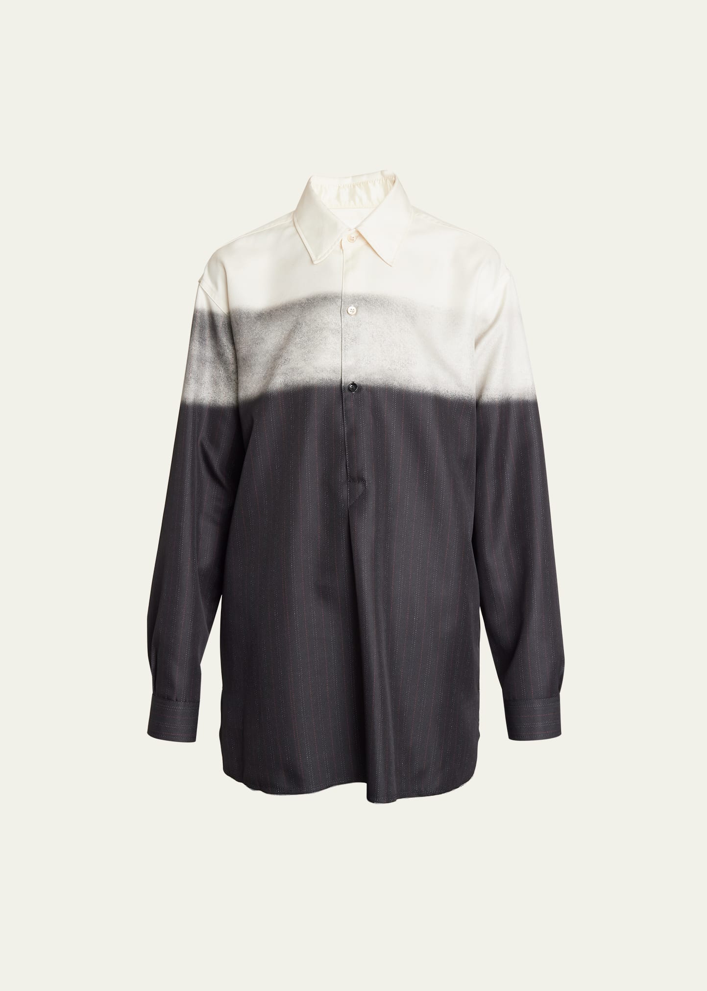 Maison Margiela Pinstripe Ombre Shirt In Midnight/b