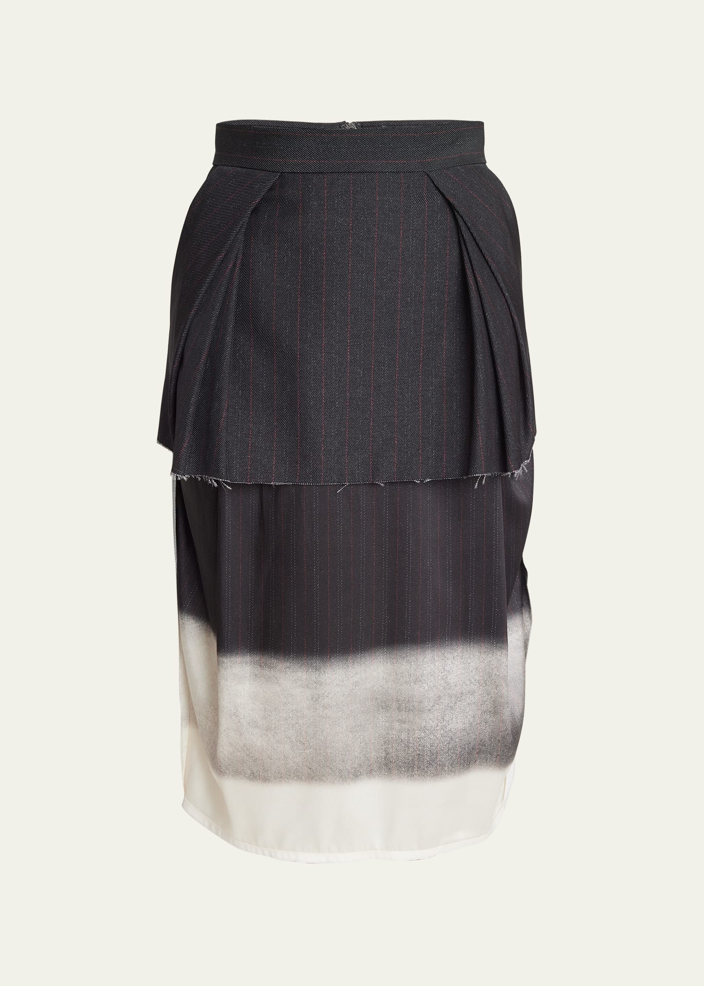 Shop Maison Margiela Tiered Mini Skirt In Midnight/b