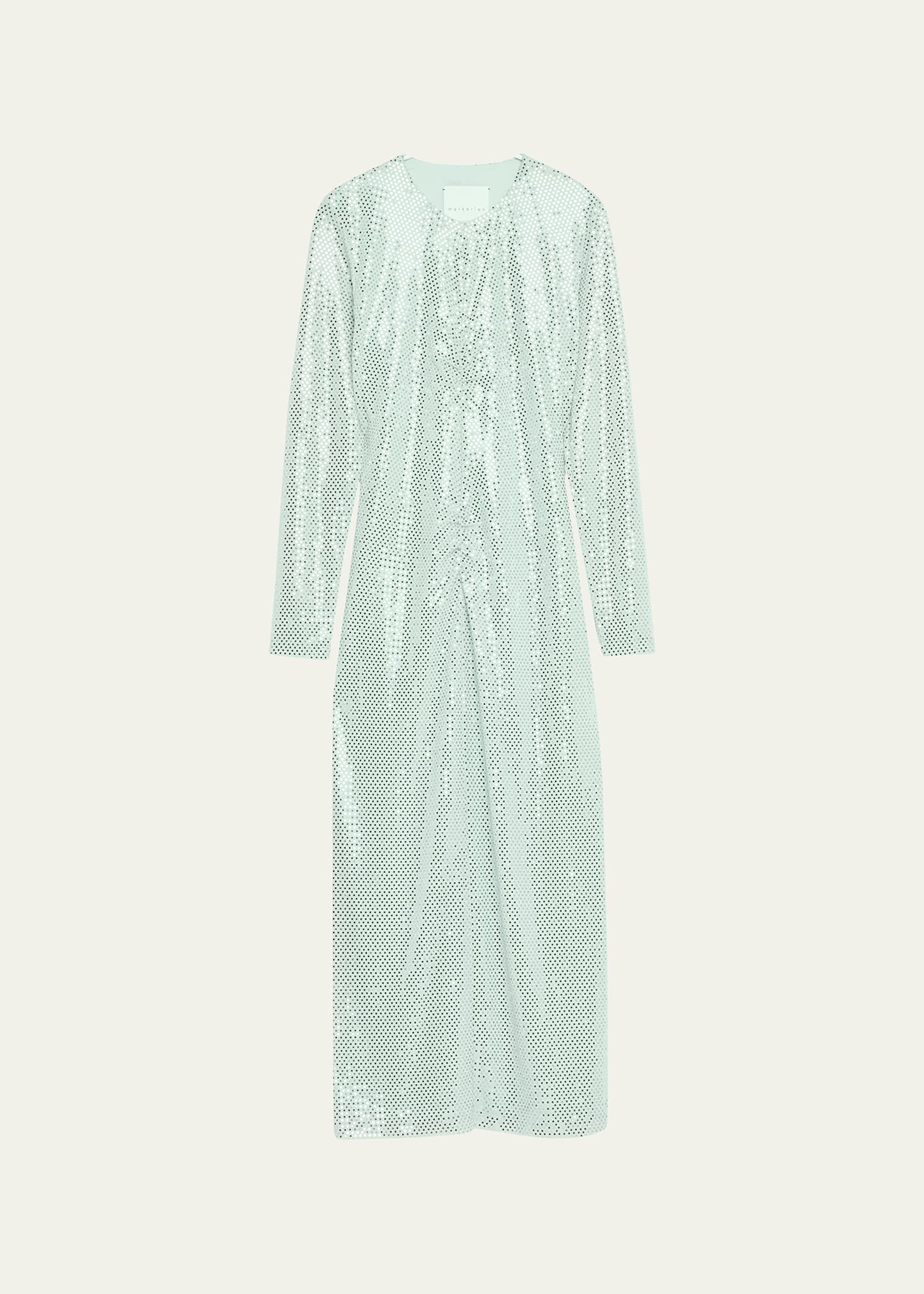 Mirage Confetti Dot Long-Sleeve Midi Dress