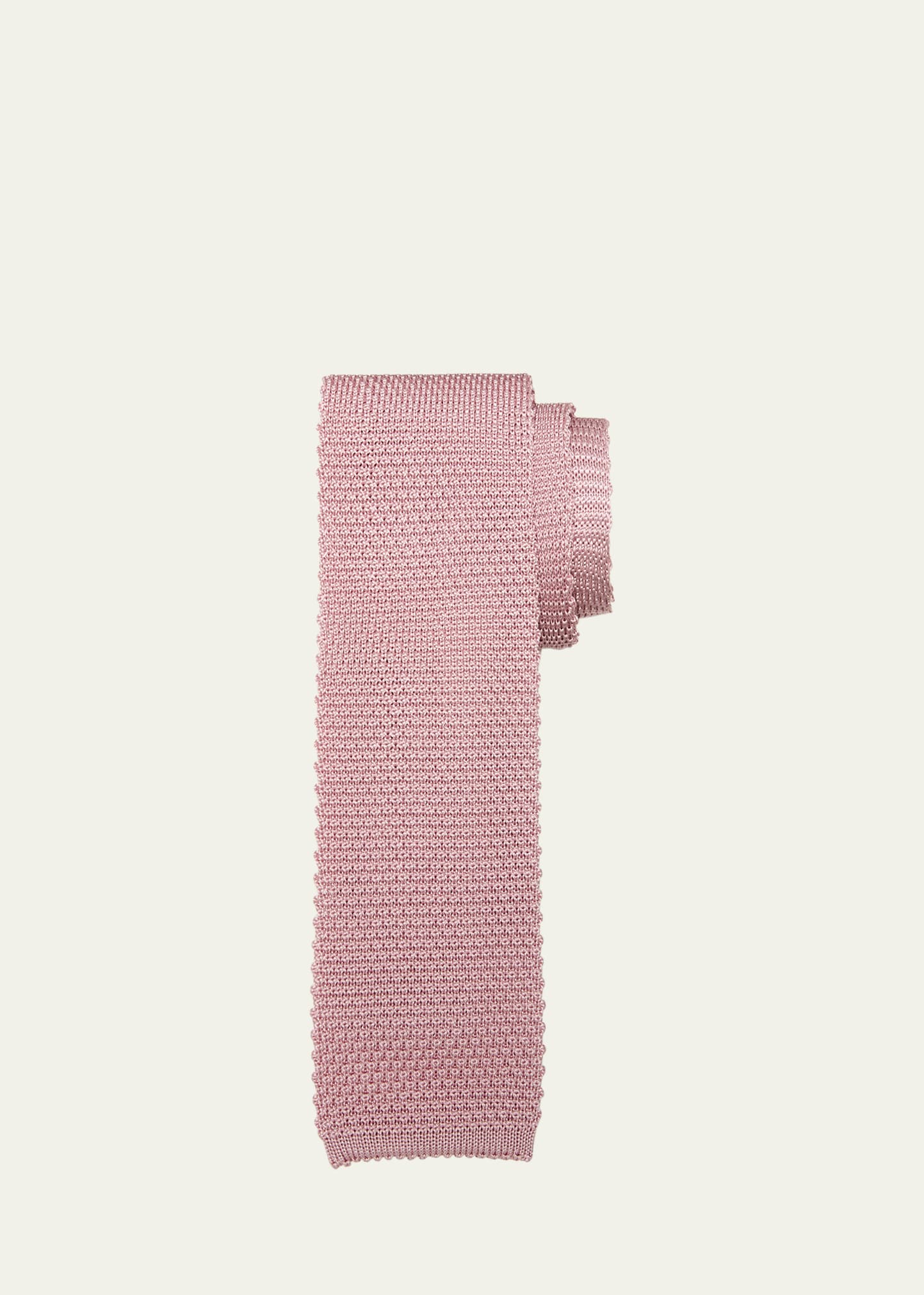 Brunello Cucinelli Men's Silk-cotton Knit Tie In Red