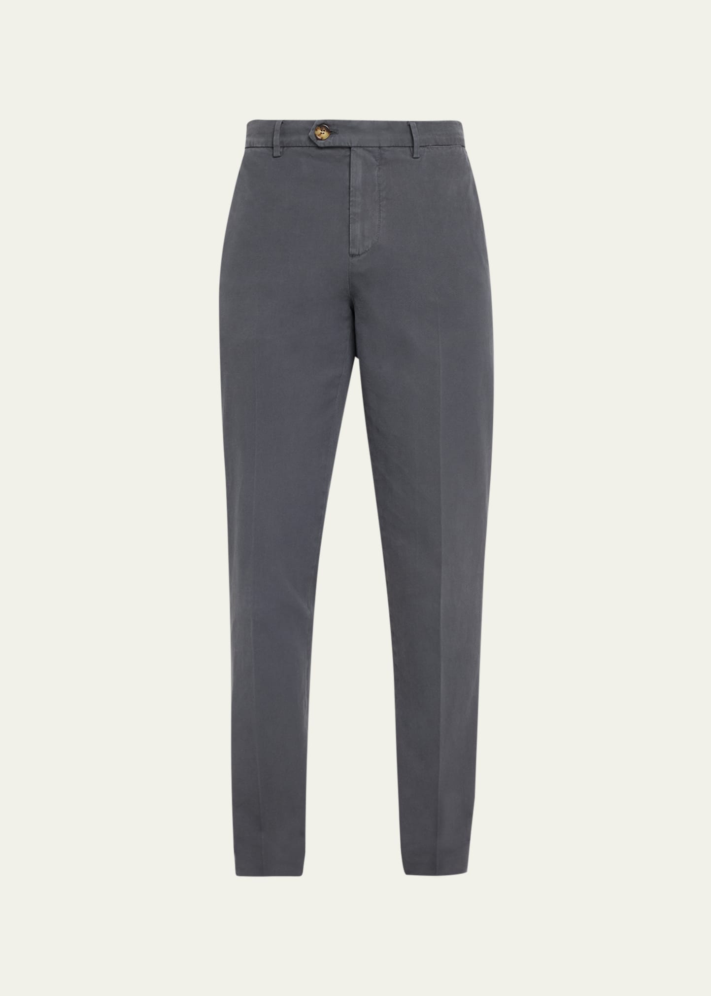 Brunello Cucinelli Men's Dyed Flat-front Pants In C6313 Grey