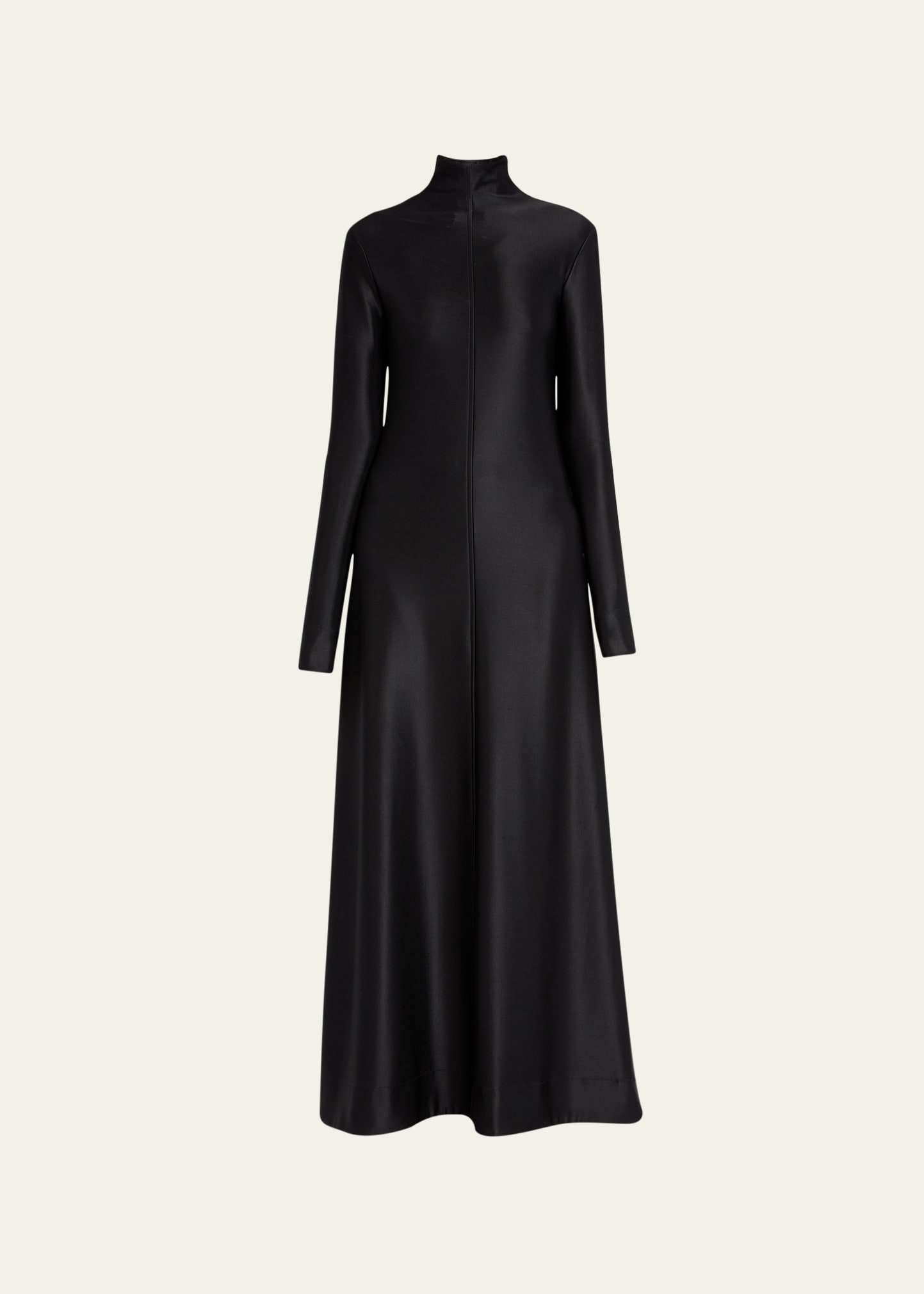 Shop Jil Sander Long High-neck Dress In Black