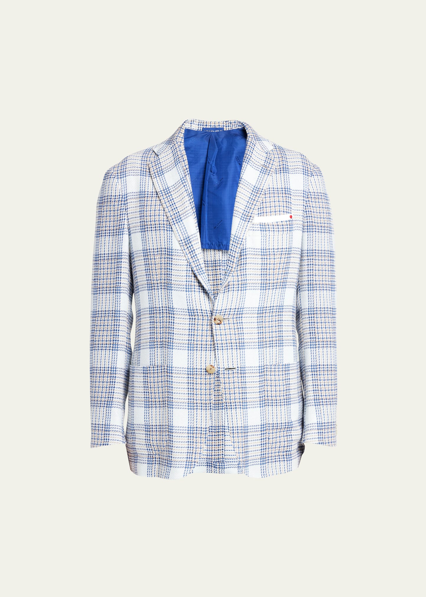 Men's Cashmere-Linen Plaid Sport Coat