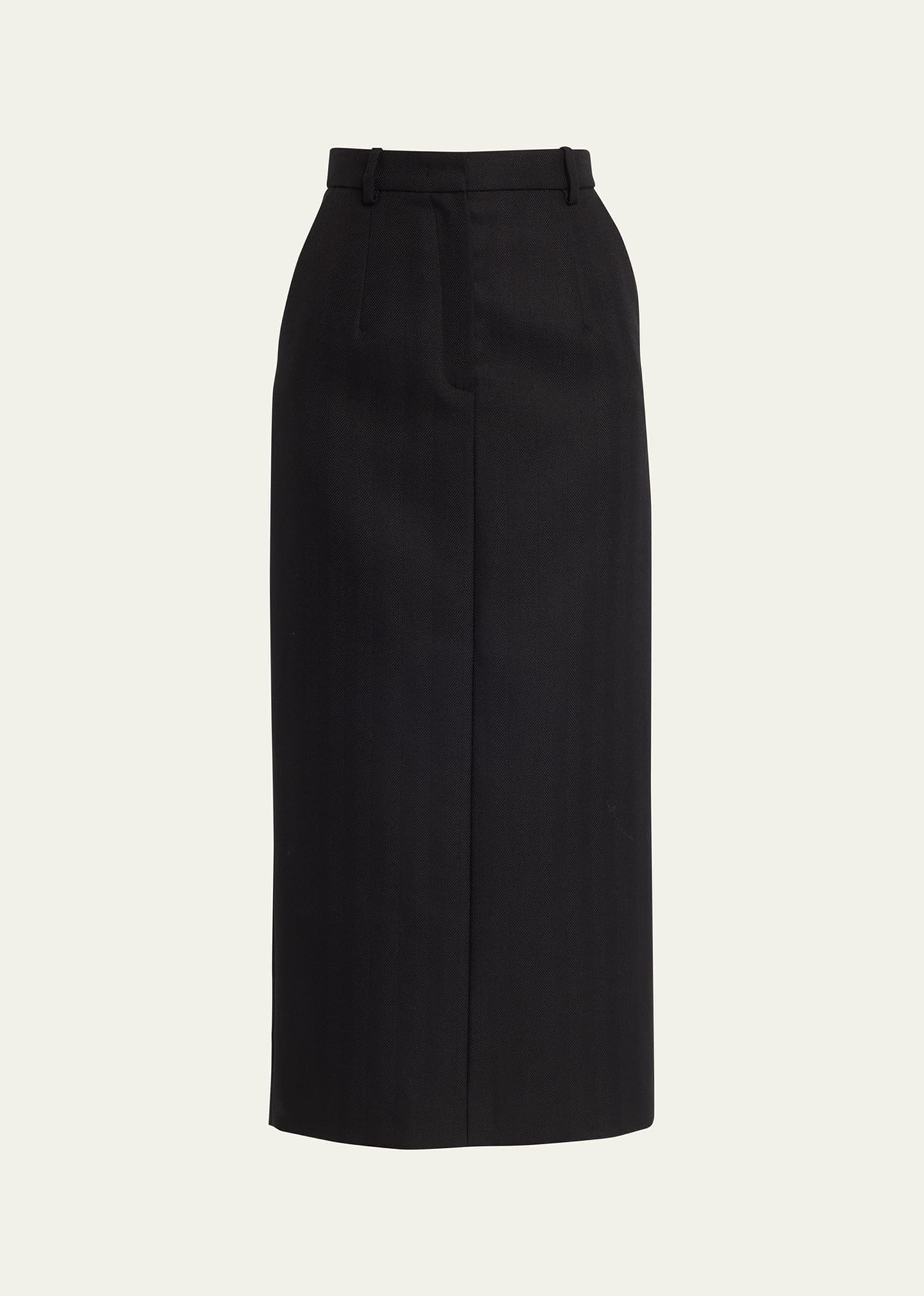 Shop Co Tailored Pencil Wool Midi Skirt In Black