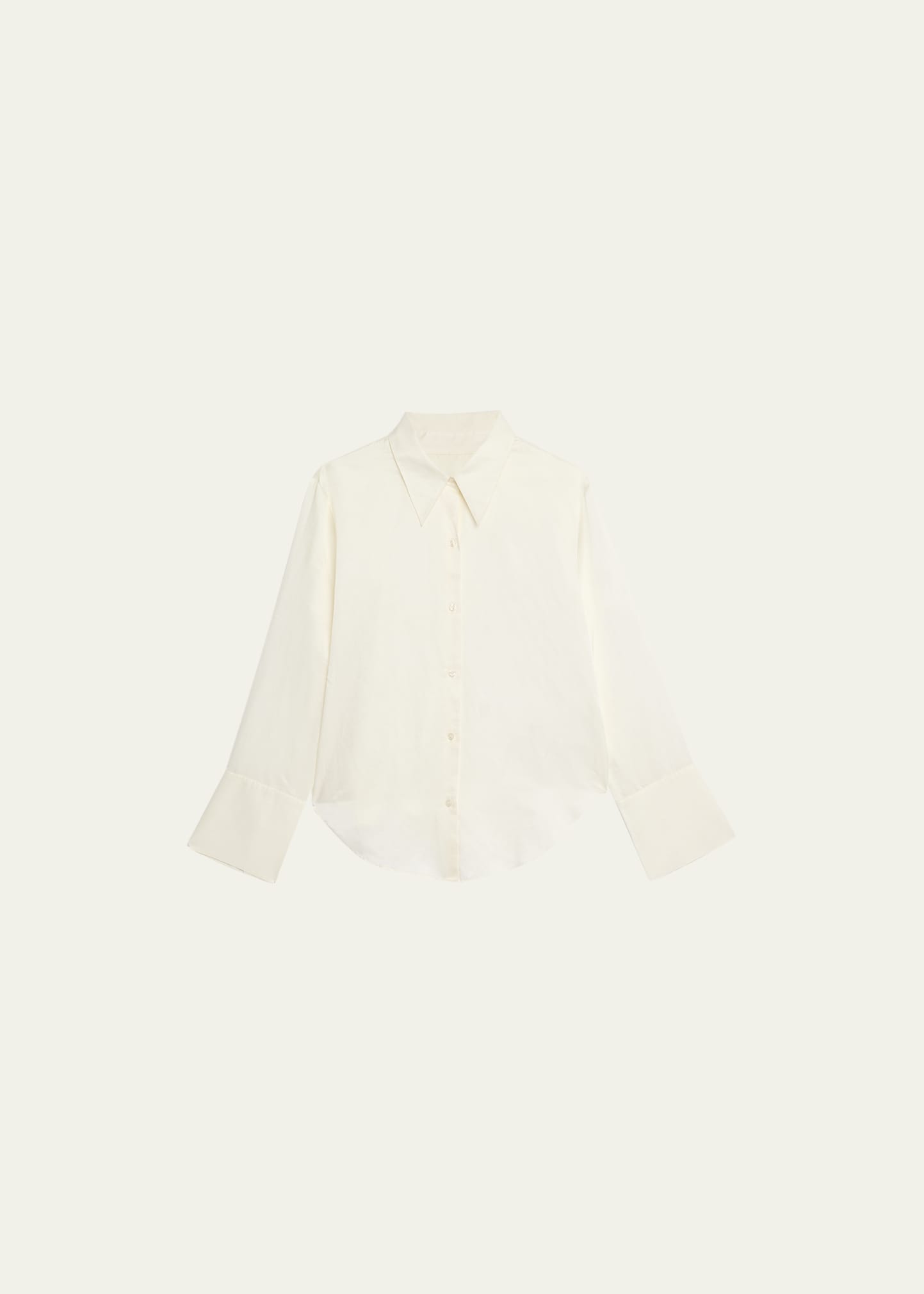 Citizens Of Humanity Camilia Long-sleeve Silk Shirt In Cassia Cream N