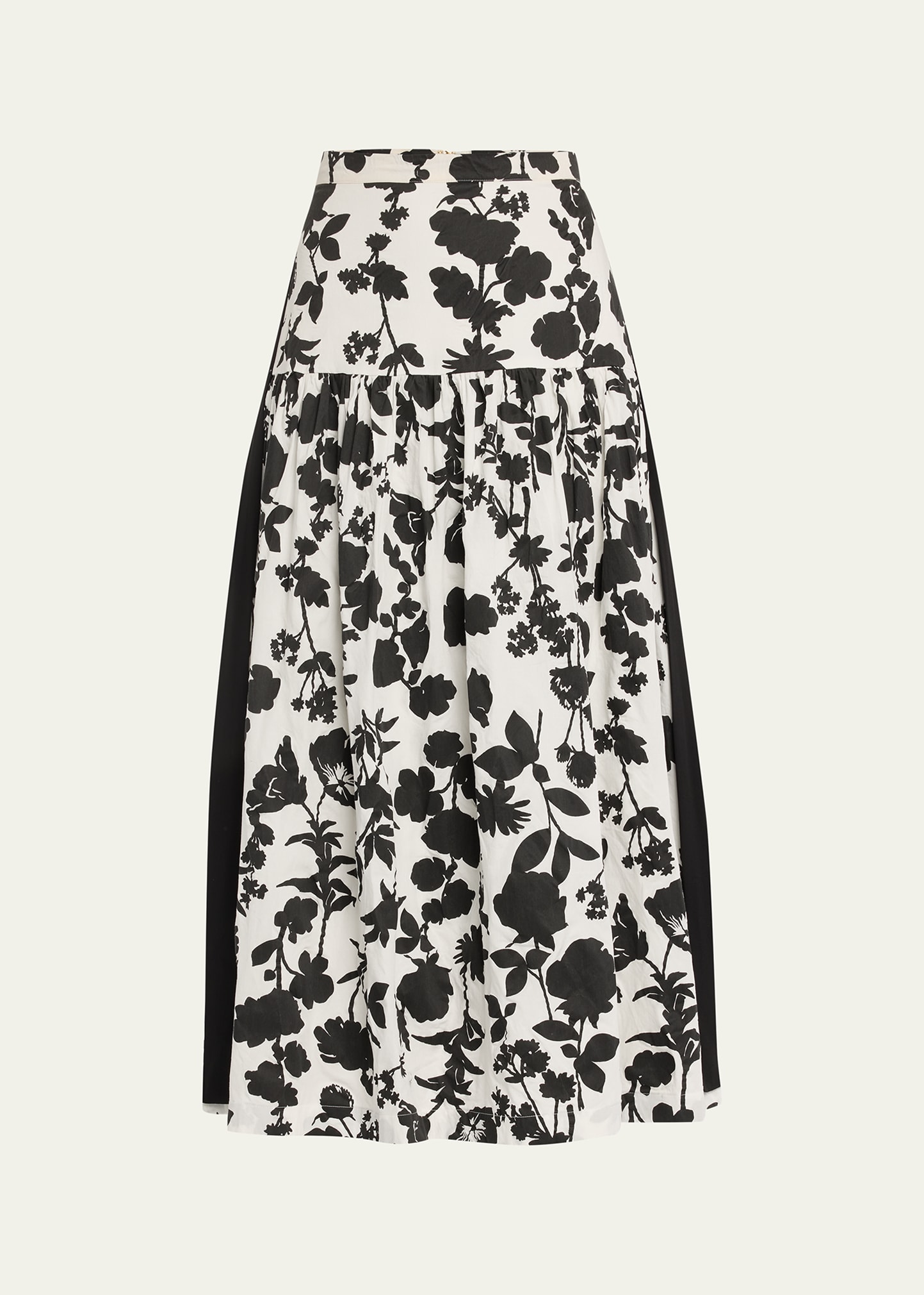 Udente Floral-Print Side-Stripe Tiered Maxi Skirt