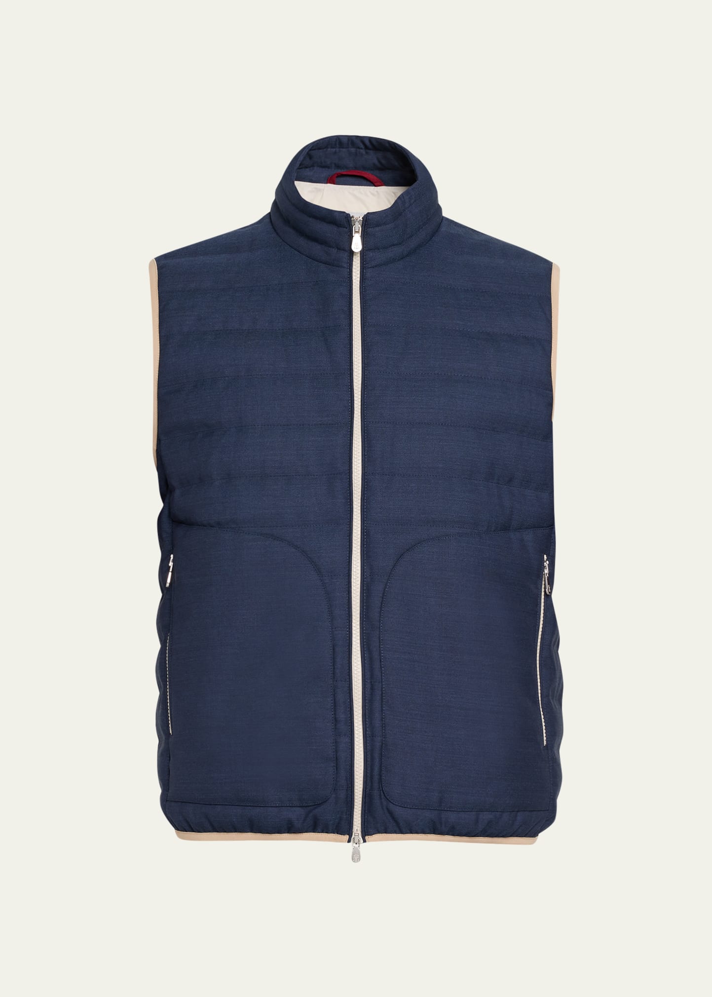 Brunello Cucinelli Quilted-finish Down Gilet In Cau50 Ocean Blue