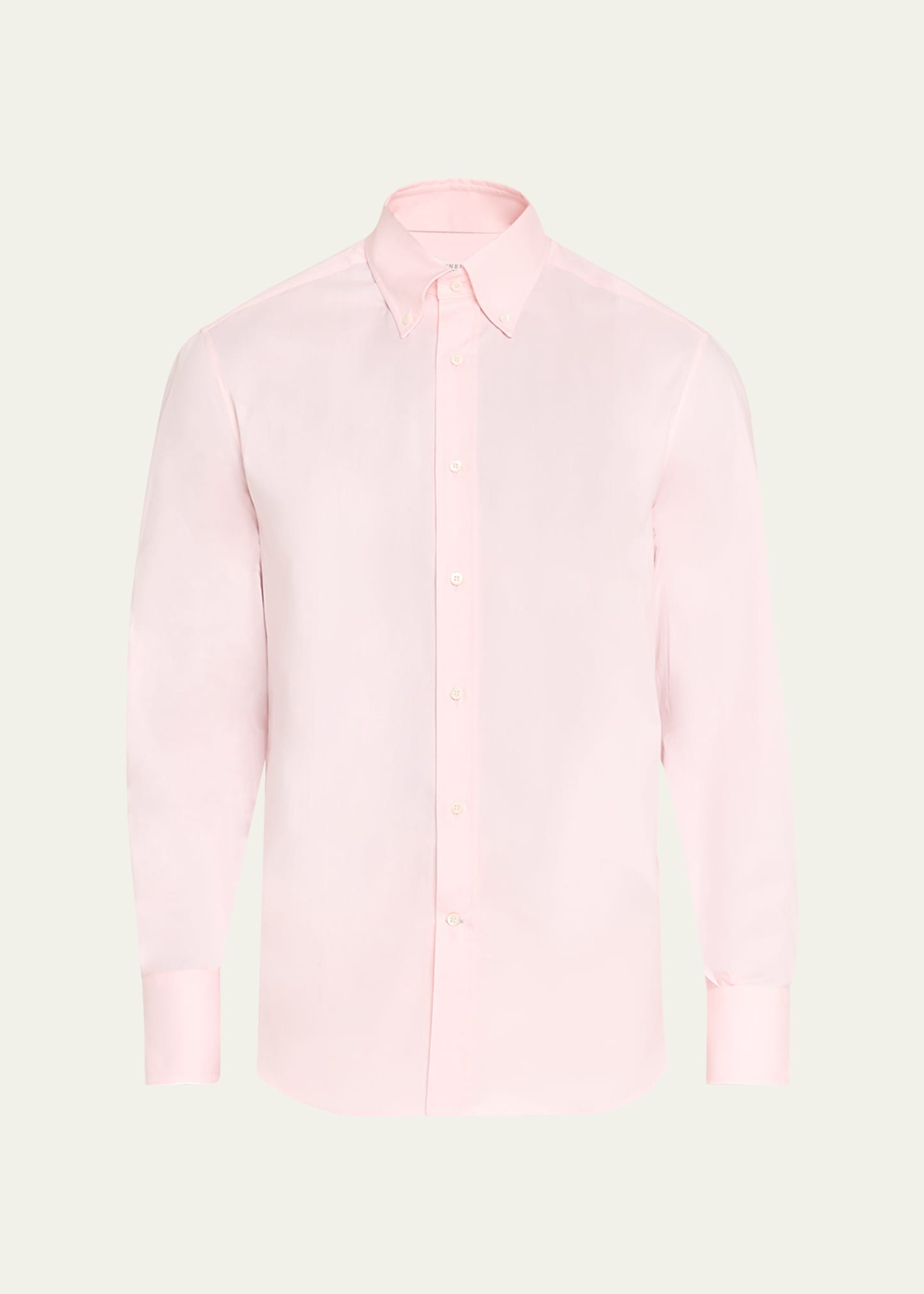 Shop Brunello Cucinelli Men's Solid Cotton Sport Shirt In Pale Pink