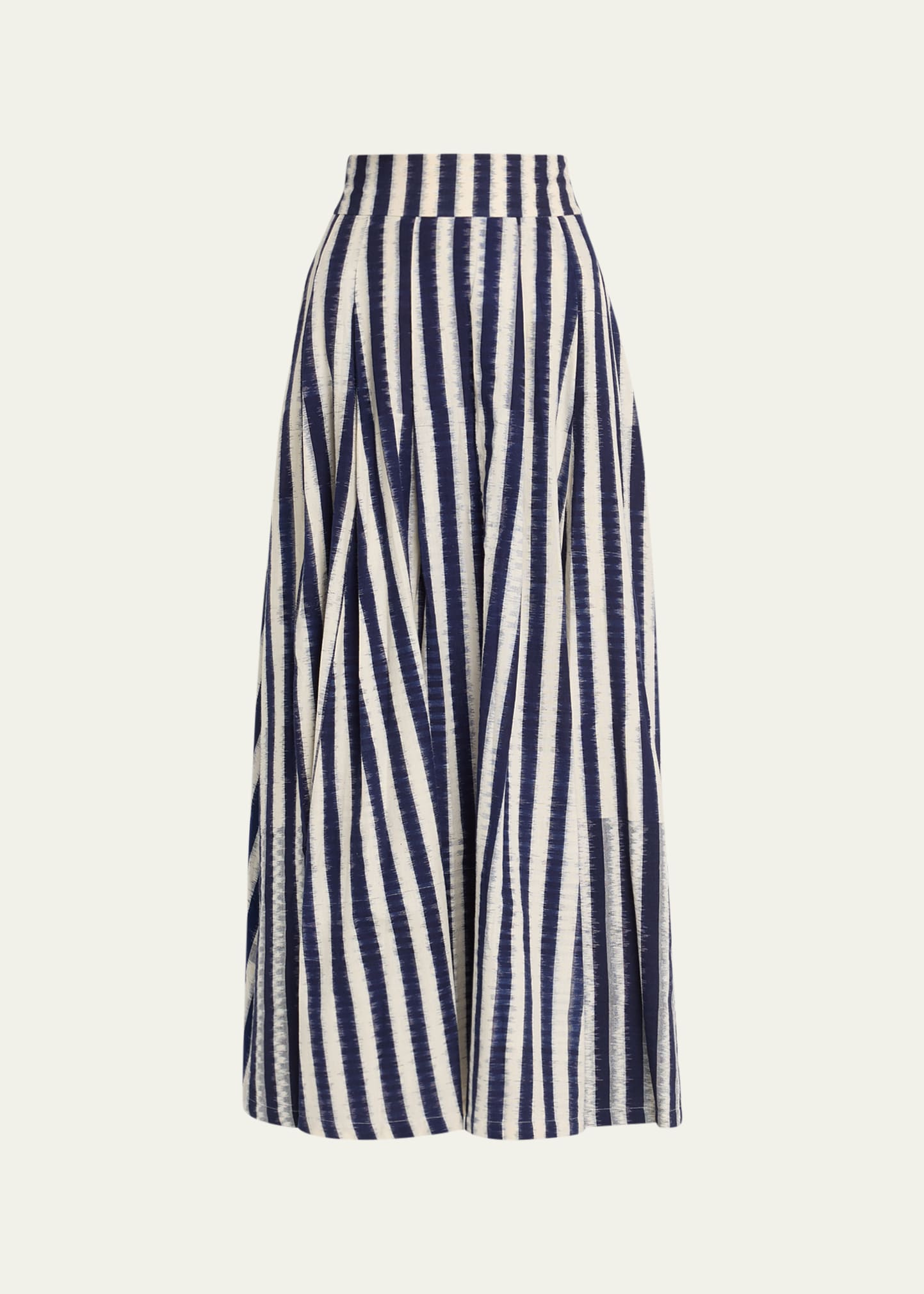 Emporio Sirenuse Flaminia Ikat Stripe Maxi Skirt In Blue