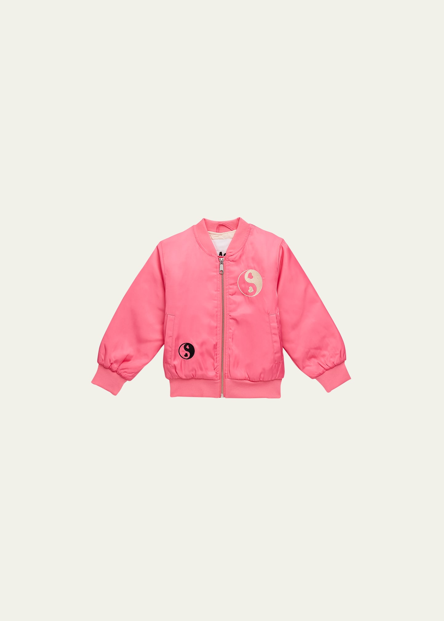 Girl's Hella Embroidered Bomber Jacket, Size 4-7