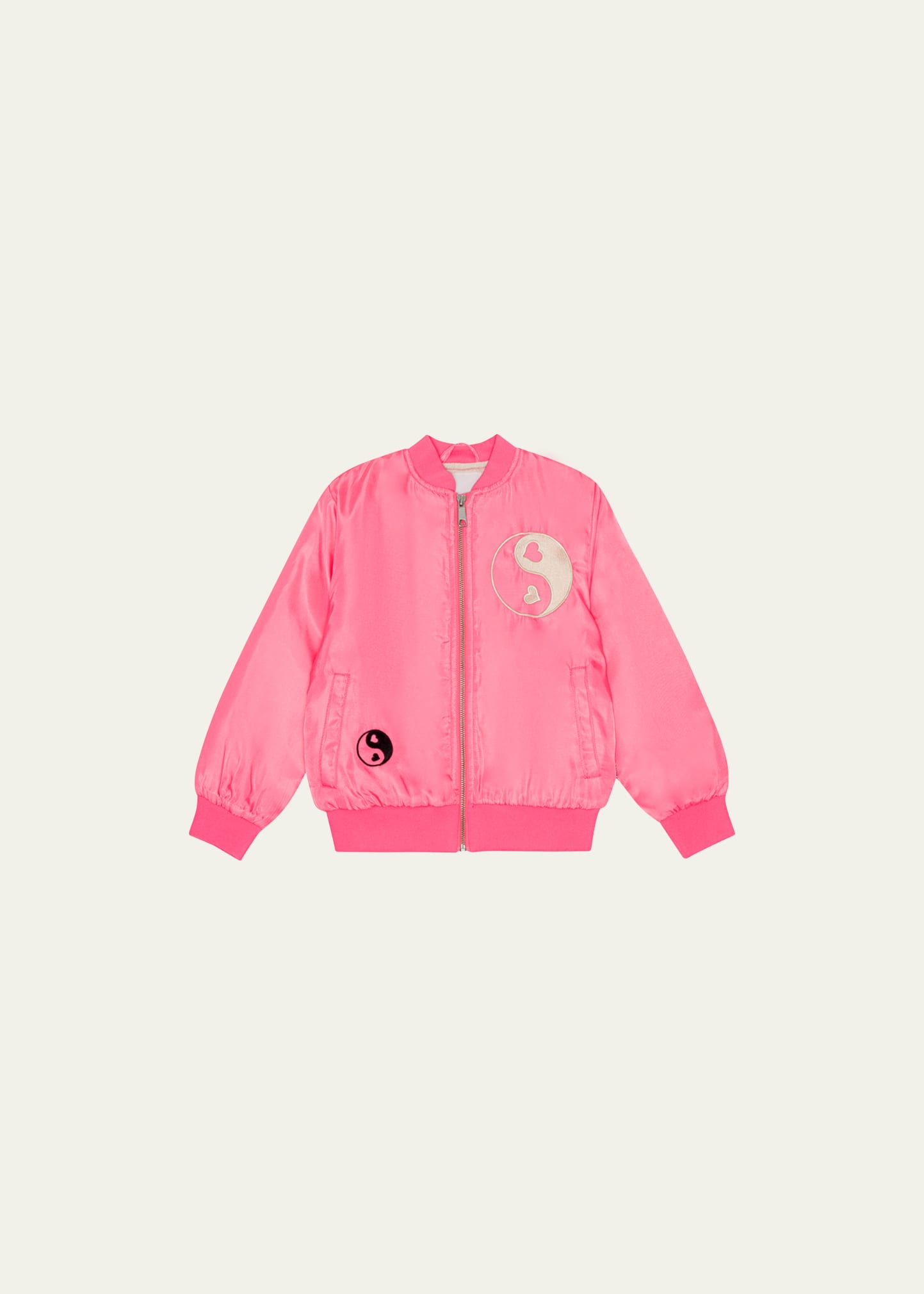 Girl's Hella Embroidered Bomber Jacket, Size 8-16