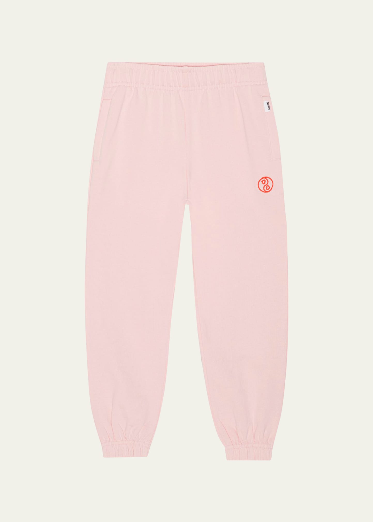 Molo Kids' Girl's Adan Embroidered Joggers In Candy Floss