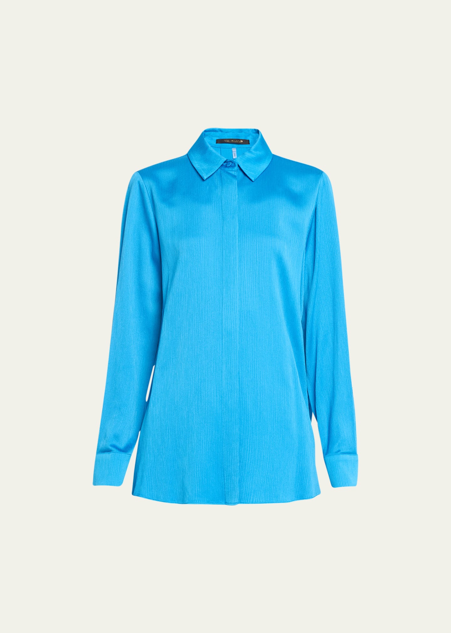Kobi Halperin Bella Crinkled Button-down Blouse In Ocean