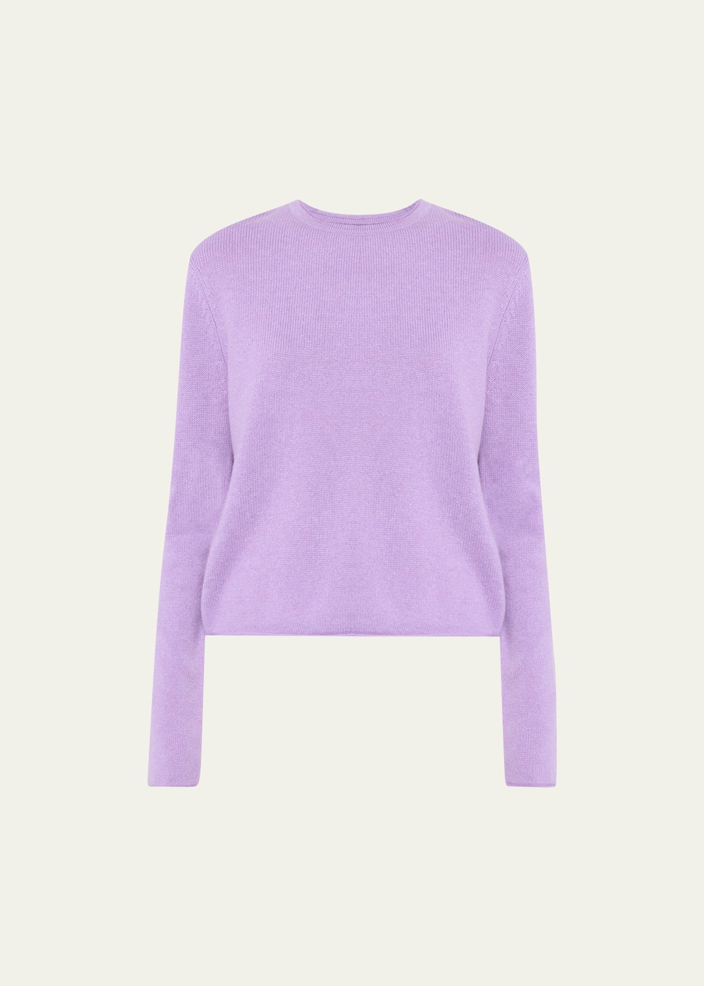 Lisa Yang Cashmere Round-neck Long-sleeve Crop Top In Lavender