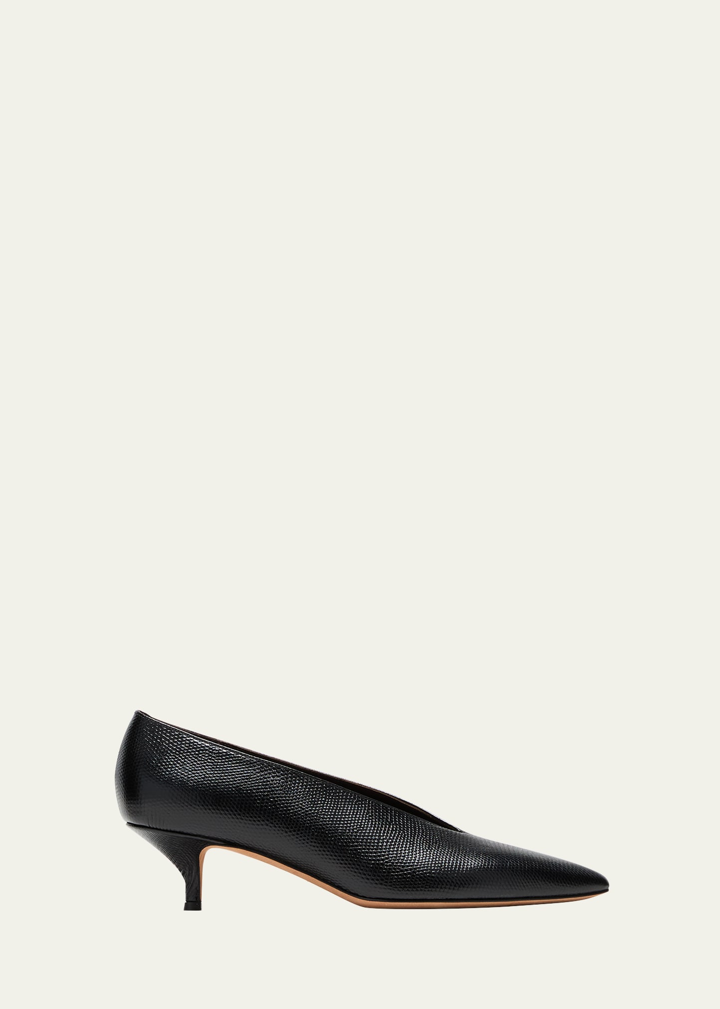 Emme Parsons Veneto Leather Kitten-heel Pumps In Black Snakeprint
