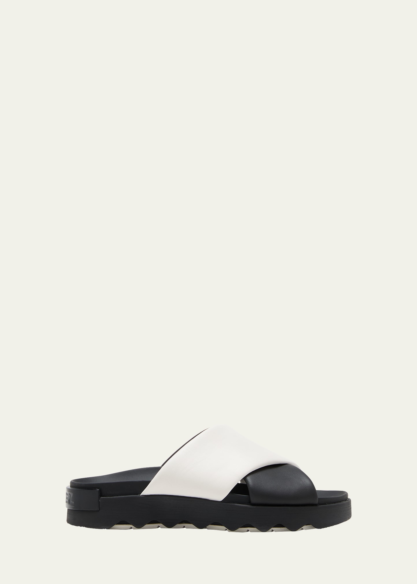 Viibe Bicolor Crisscross Slide Sandals