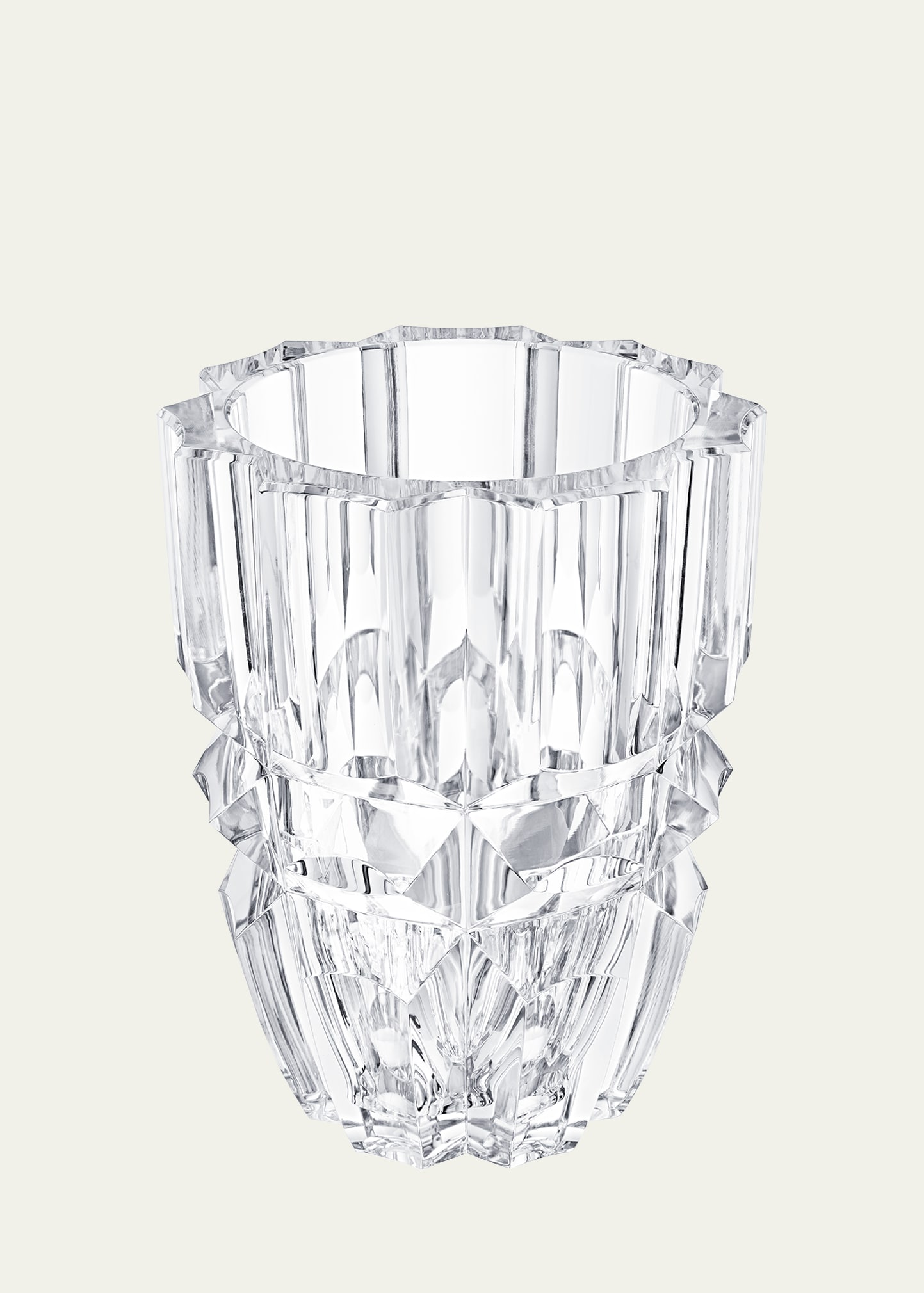Saint Louis Crystal Patrimoine Tartan Vase - 11" In Clear