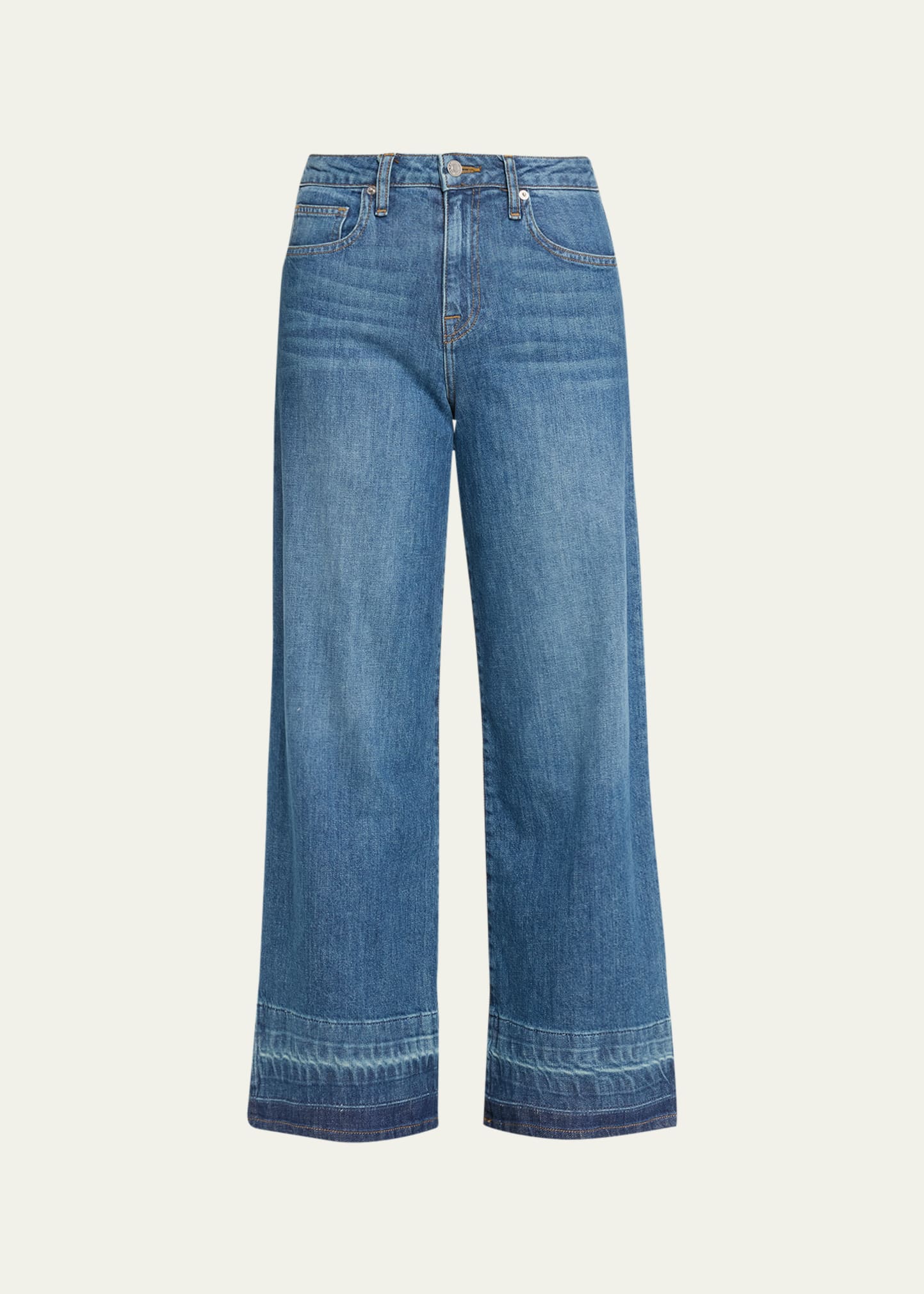 Jude Mid-Rise Cropped Wide-Leg Denim Jeans