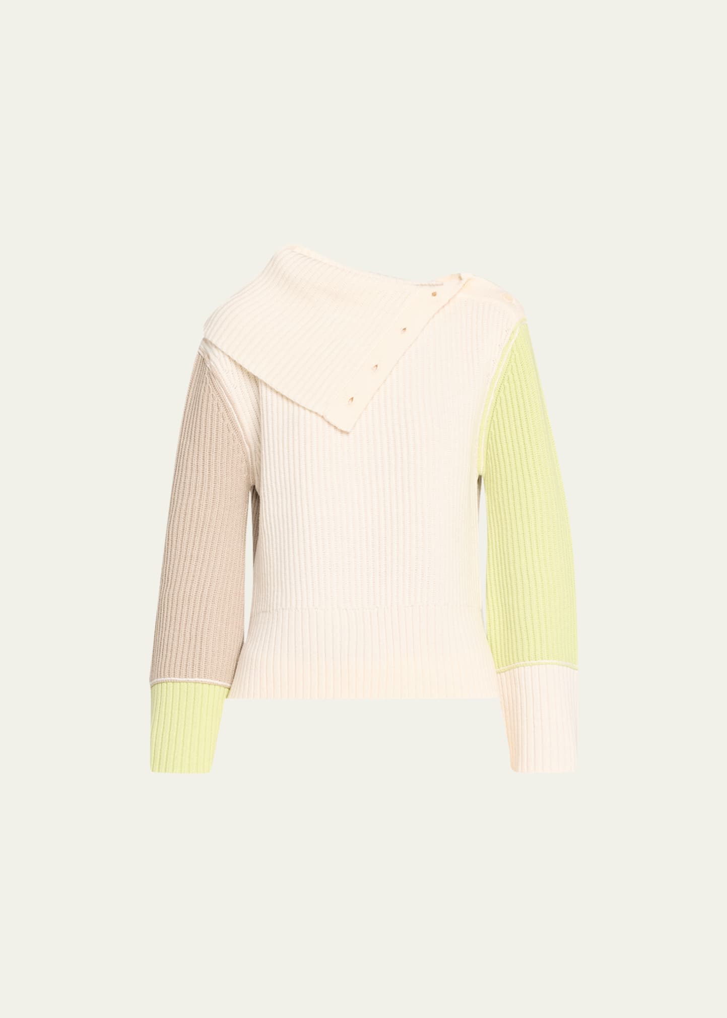 Flores Colorblock Wool and Cashmere Sweater