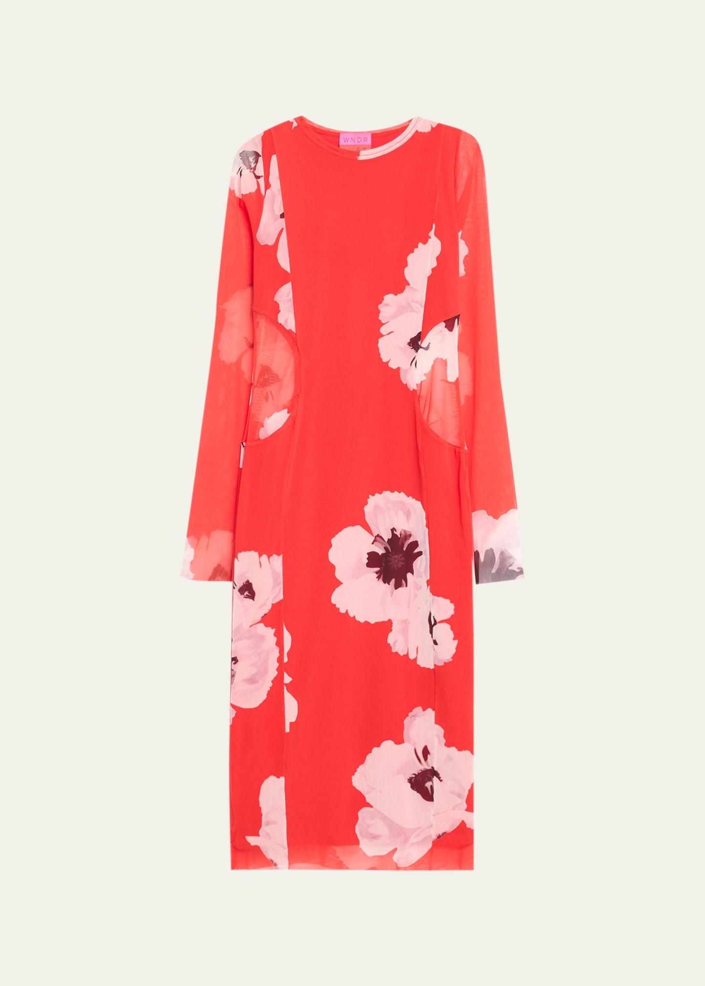 Priya Floral-Print Body-Con Midi Dress