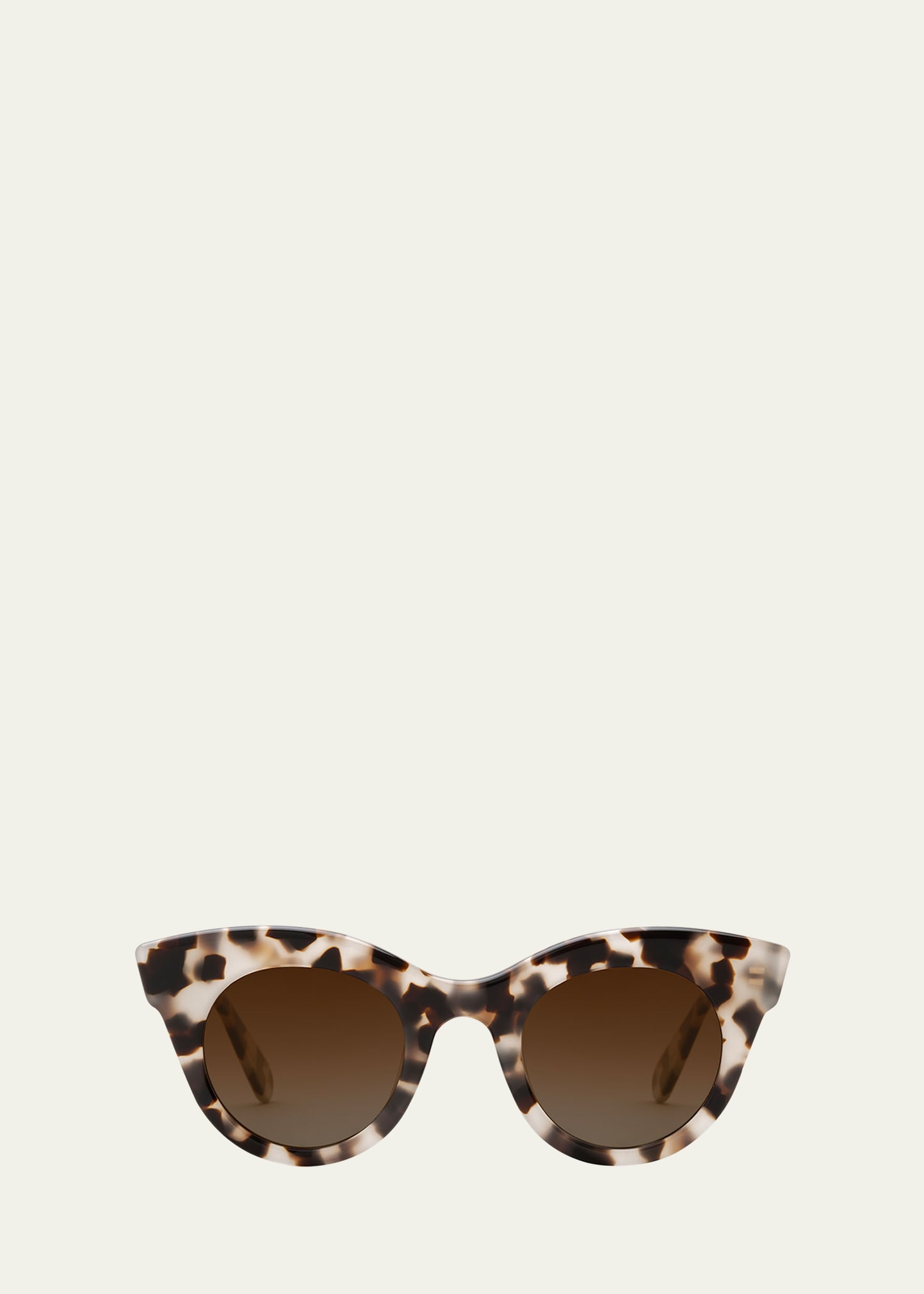 Krewe Olivia Patterned Acetate Cat-eye Sunglasses In Black