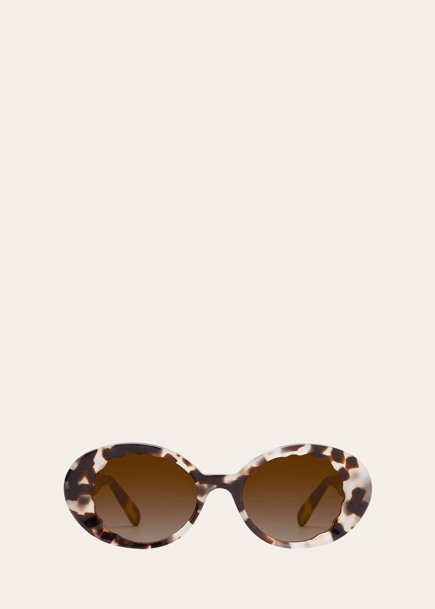 Krewe Alixie Acetate Oval Sunglasses In Brown