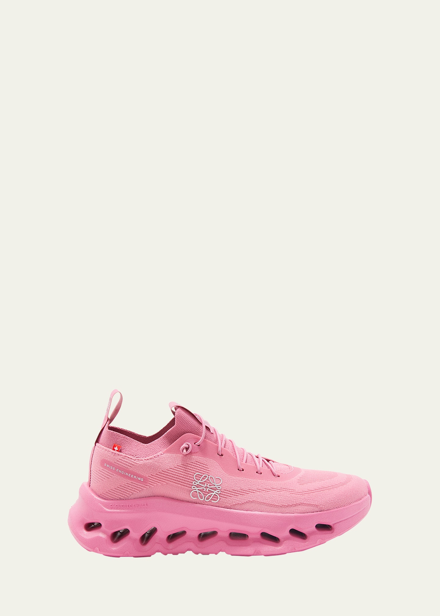 Shop Loewe X On Cloudtilt Embellished Spandex Sneakers In Wild Rose