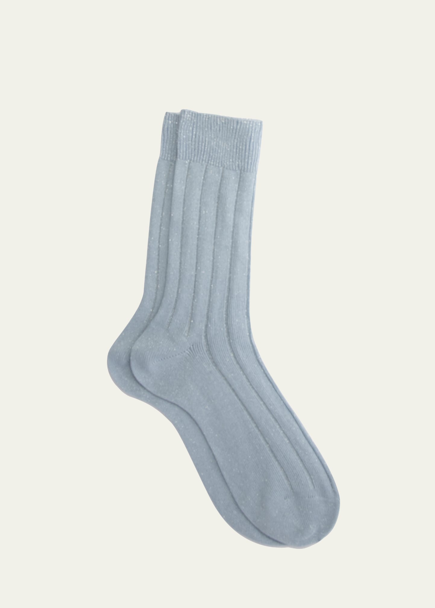 Maria La Rosa Ribbed Cotton Crew Socks In Cs0169