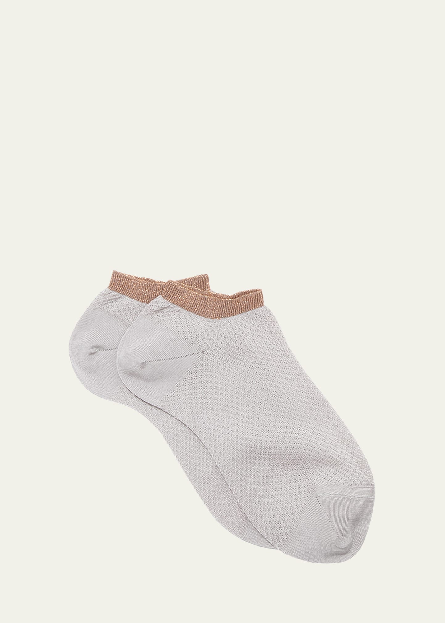 Maria La Rosa Shimmer Cotton Ankle Socks In 005