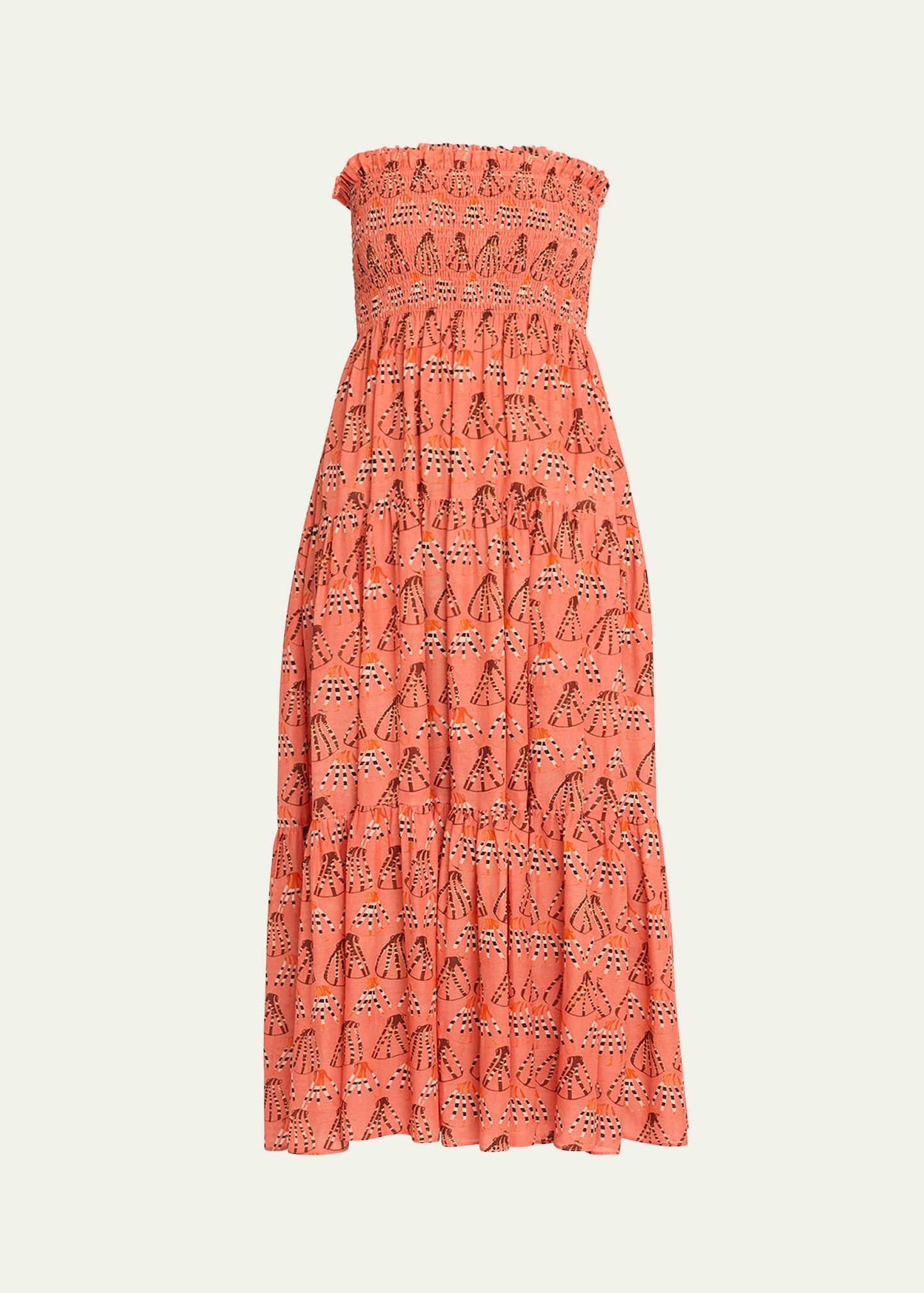 Shop Ulla Johnson Lucca Strapless Maxi Dress Coverup In Rosa