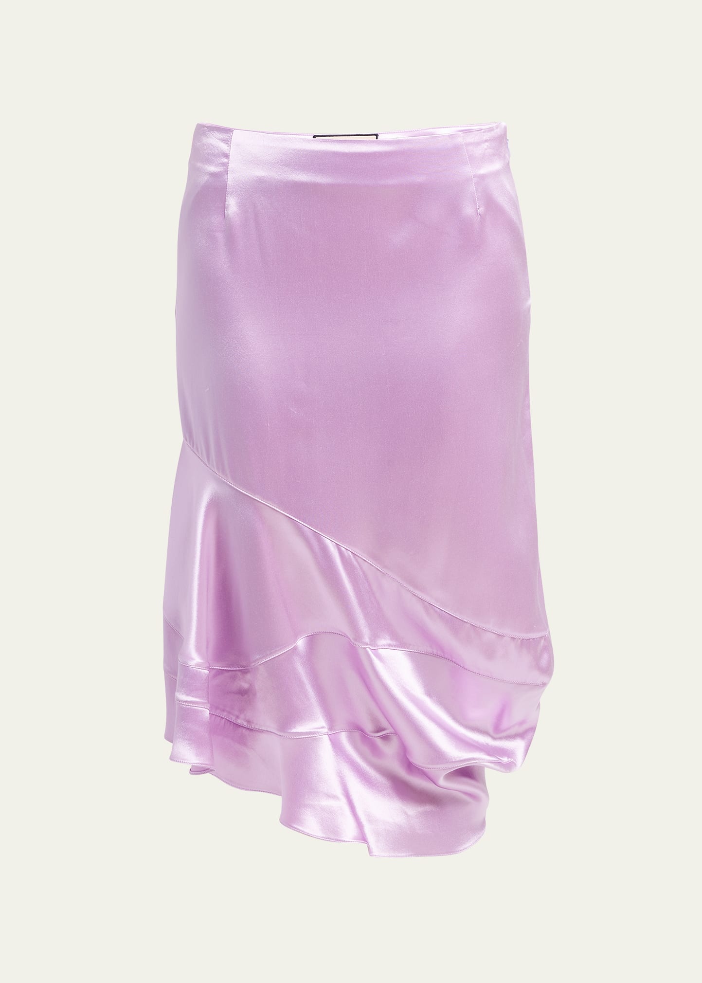Plan C Shiny Asymmetric Skirt In 00p25 Wisteria