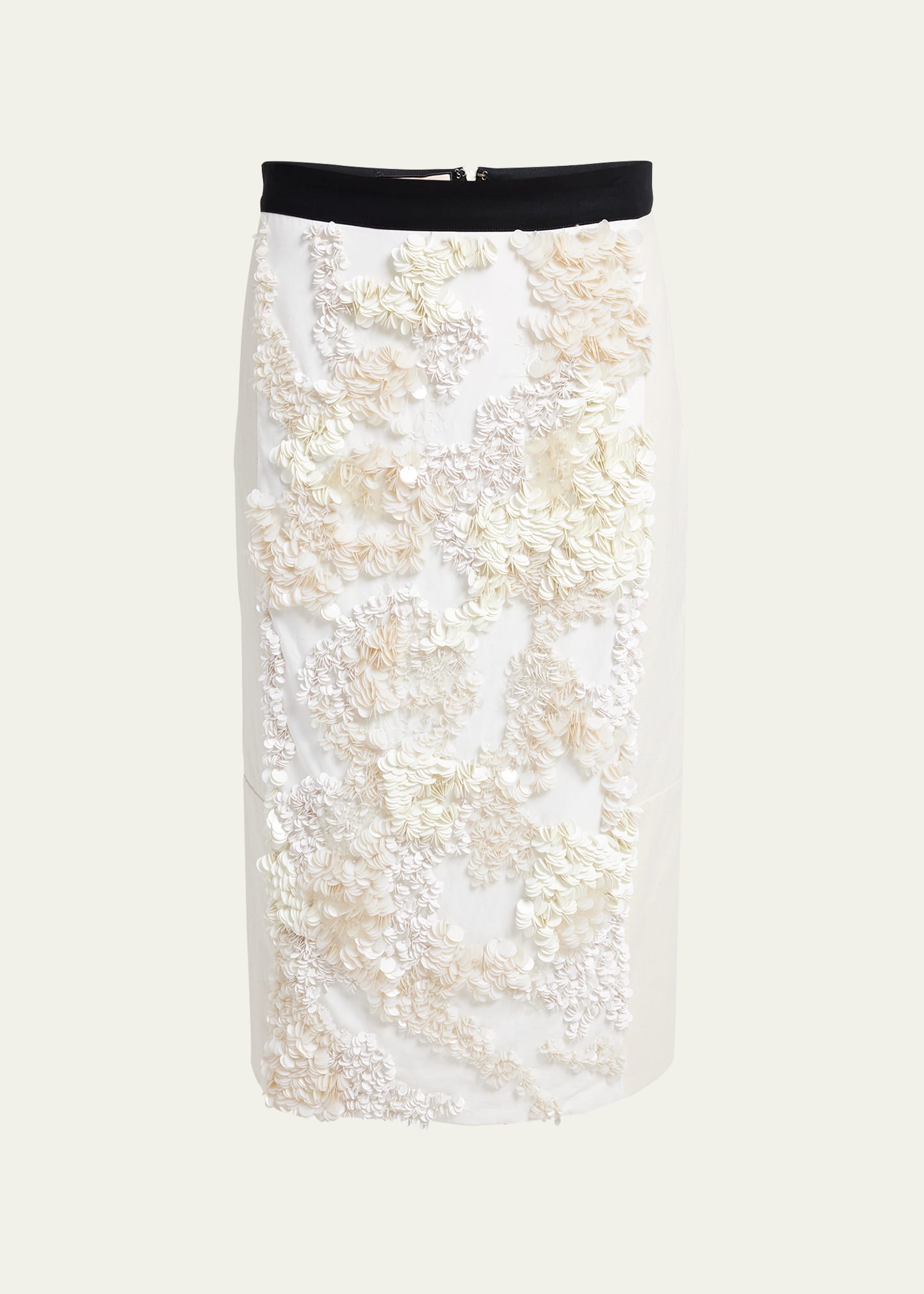 Plan C Paillette Embellished Midi Skirt In Faw06 Butter Mult