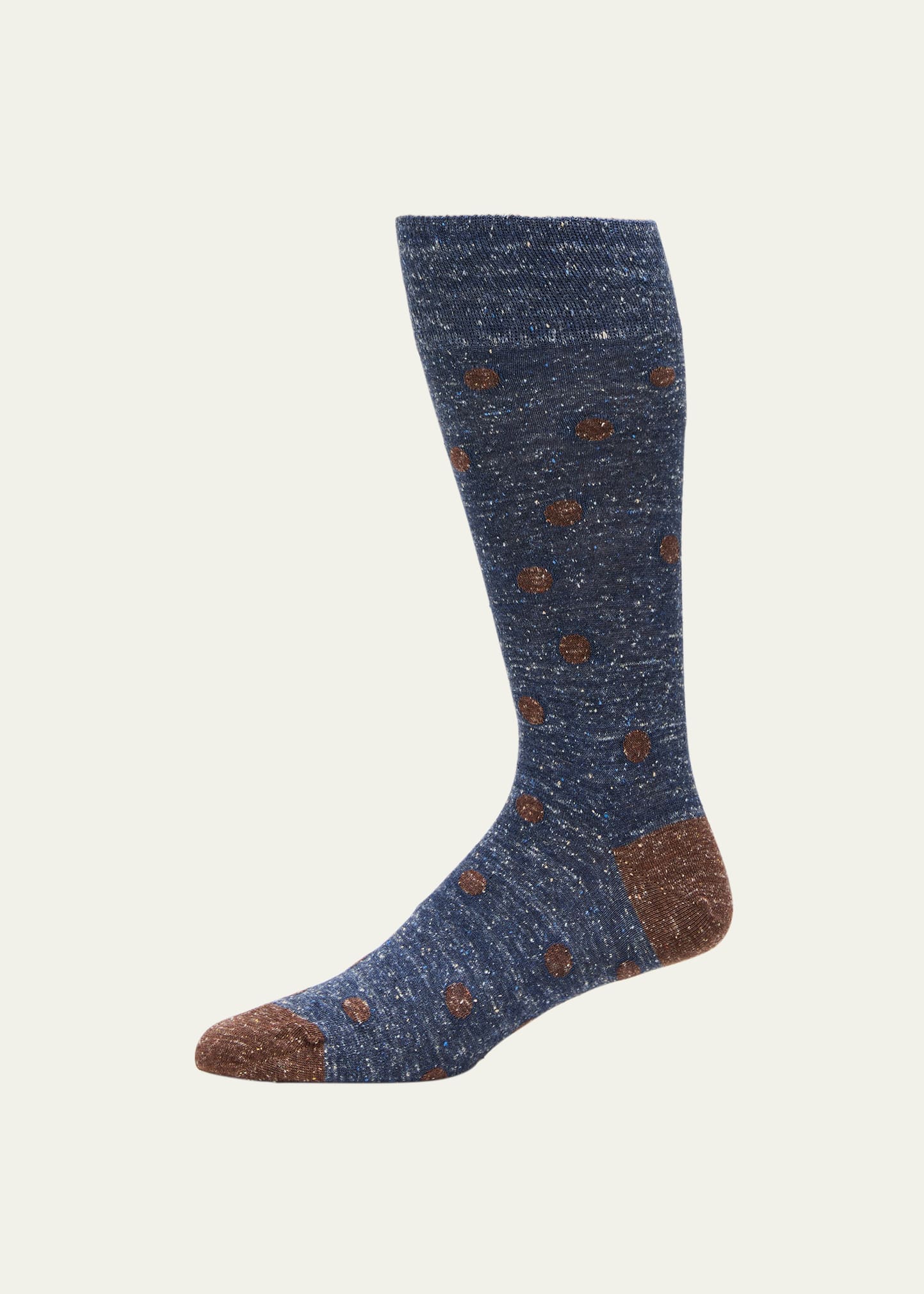 Paul Smith Navy Blue Polka Dot Cotton-blend Socks