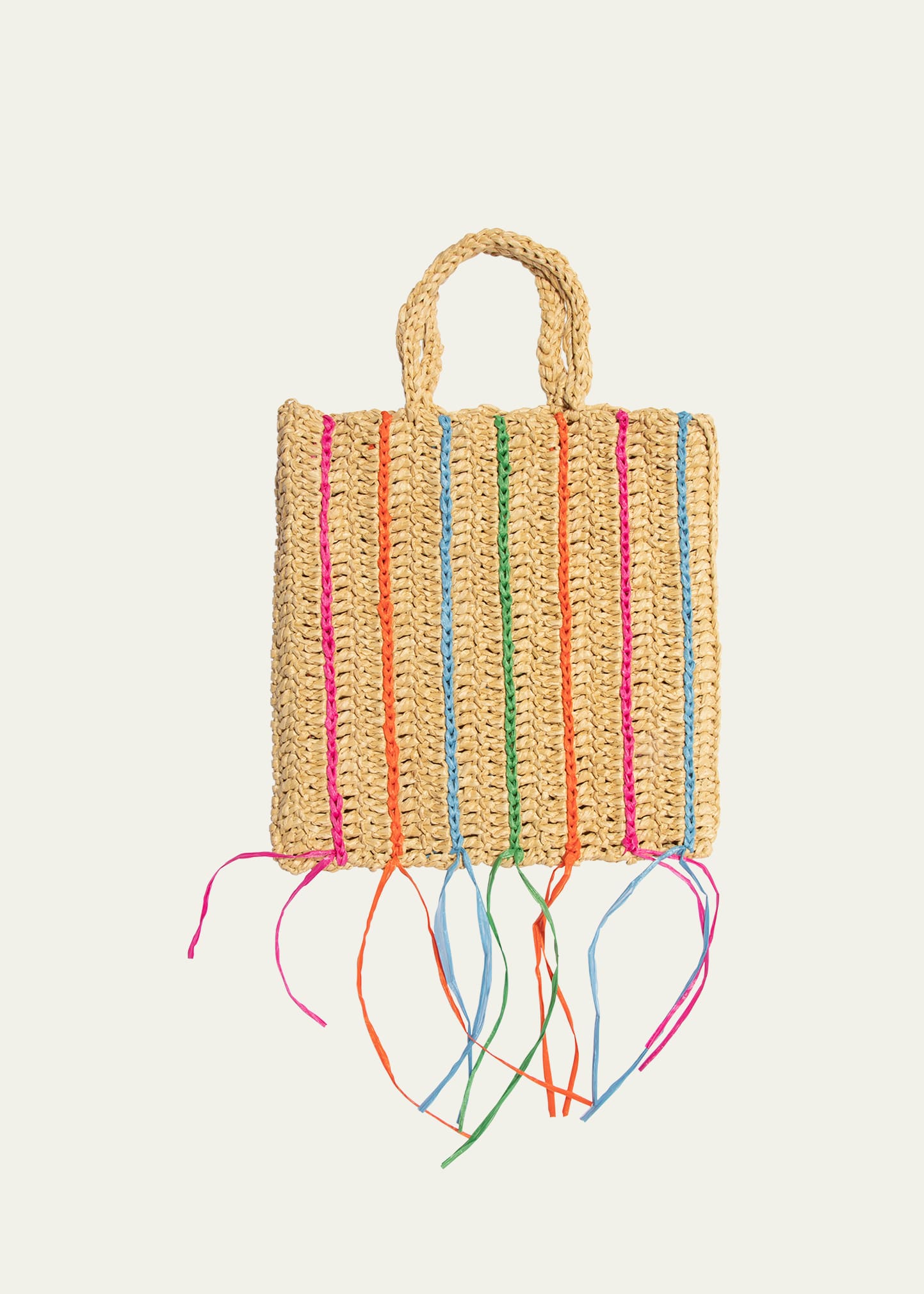 Margherita Striped Fringe Tote Bag