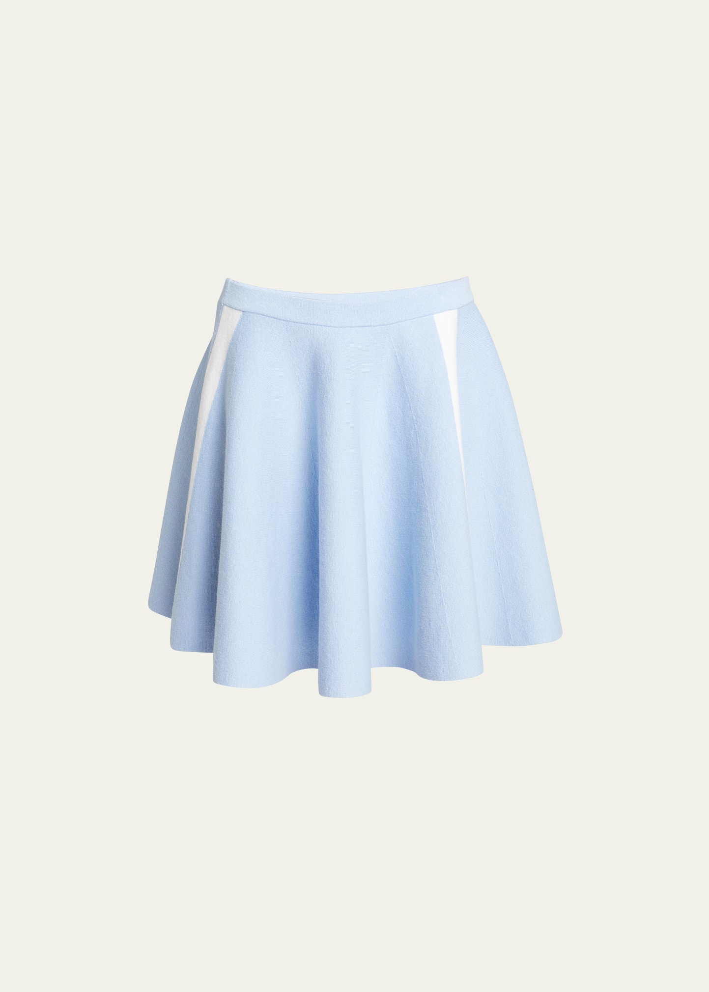 Jw Anderson Contrast Stripe A-line Mini Skirt In Blue