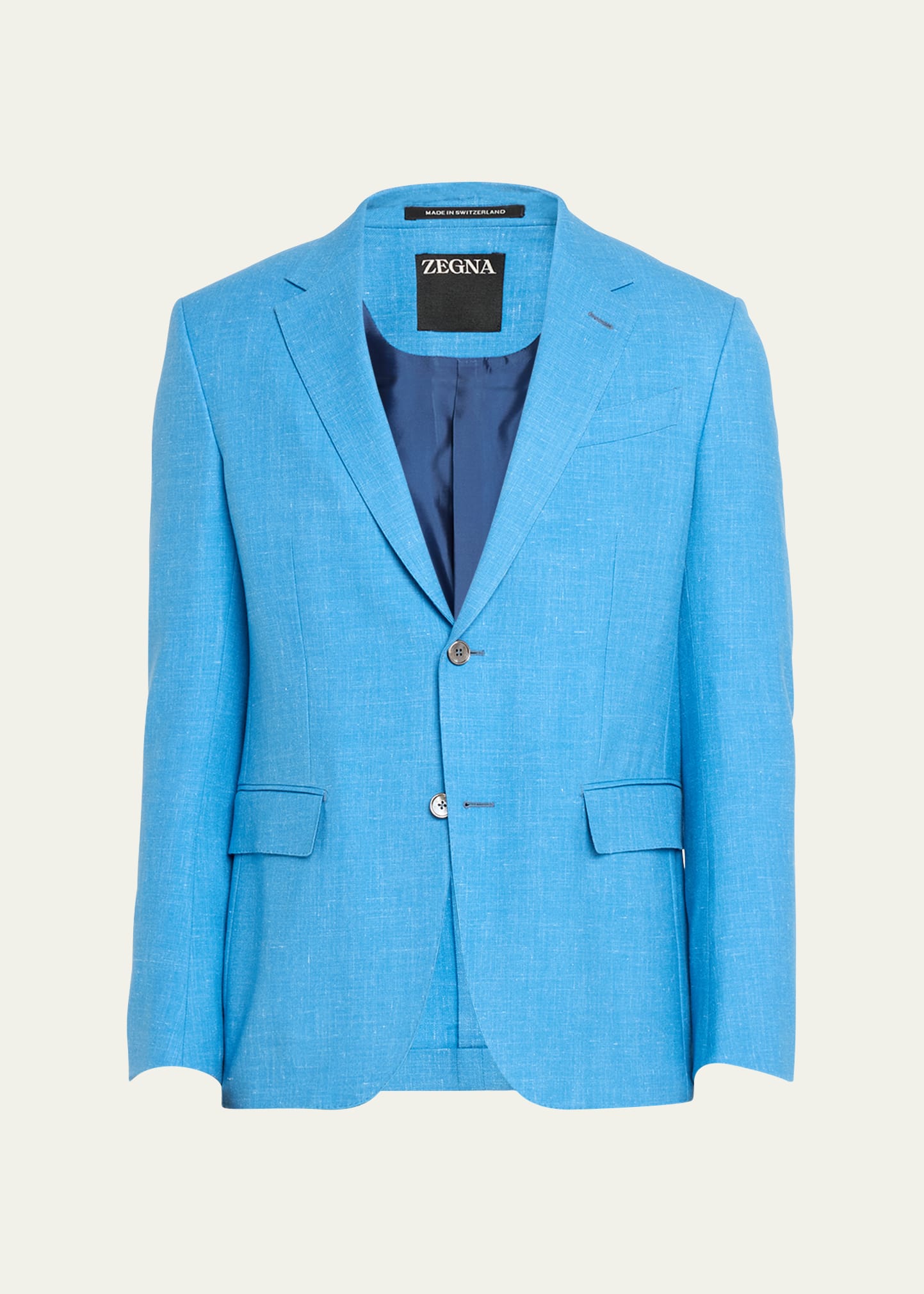 Shop Zegna Men's Cashmere-blend Tailoring Jacket In Br Blu Sld
