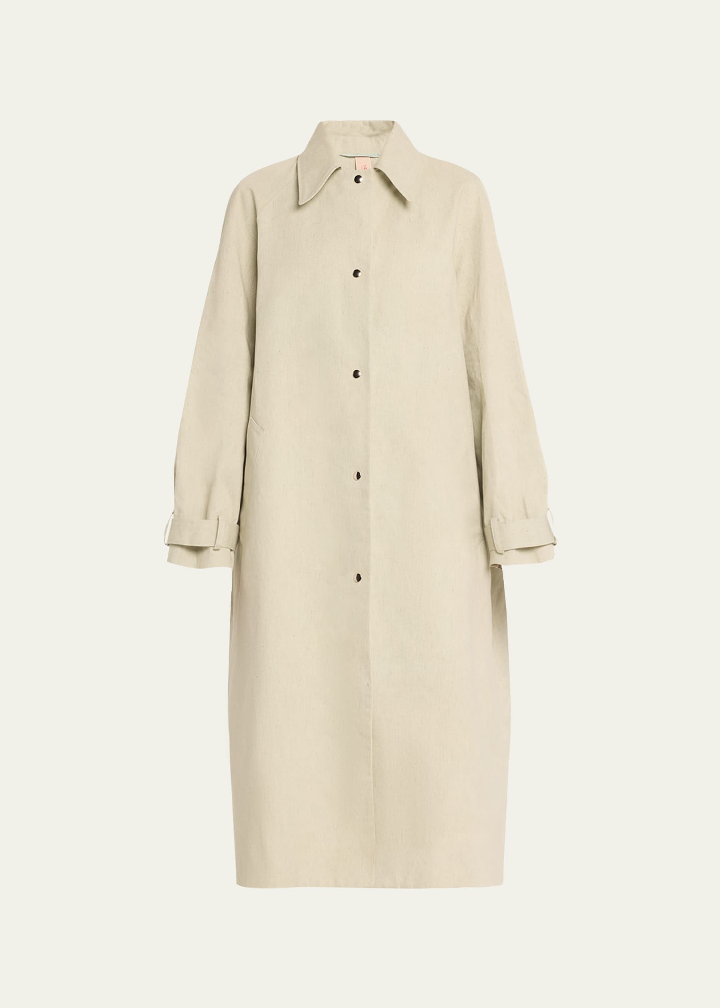 Indress Trench Cotton Coat In Natural