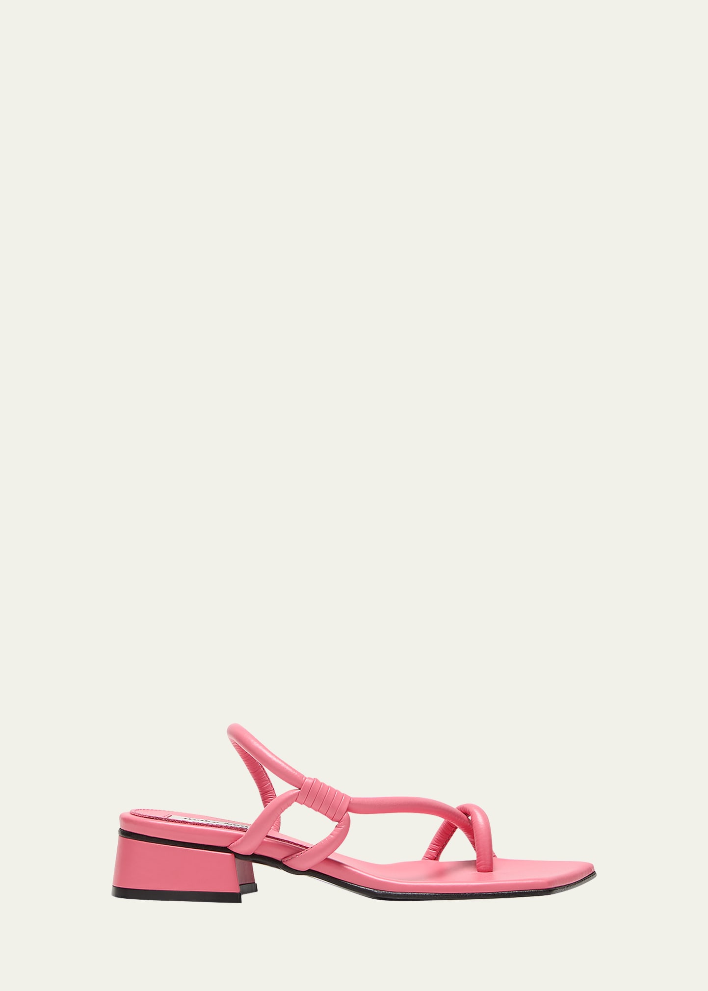 Reike Nen Noodle Tubular Leather Slingback Sandals In Pink