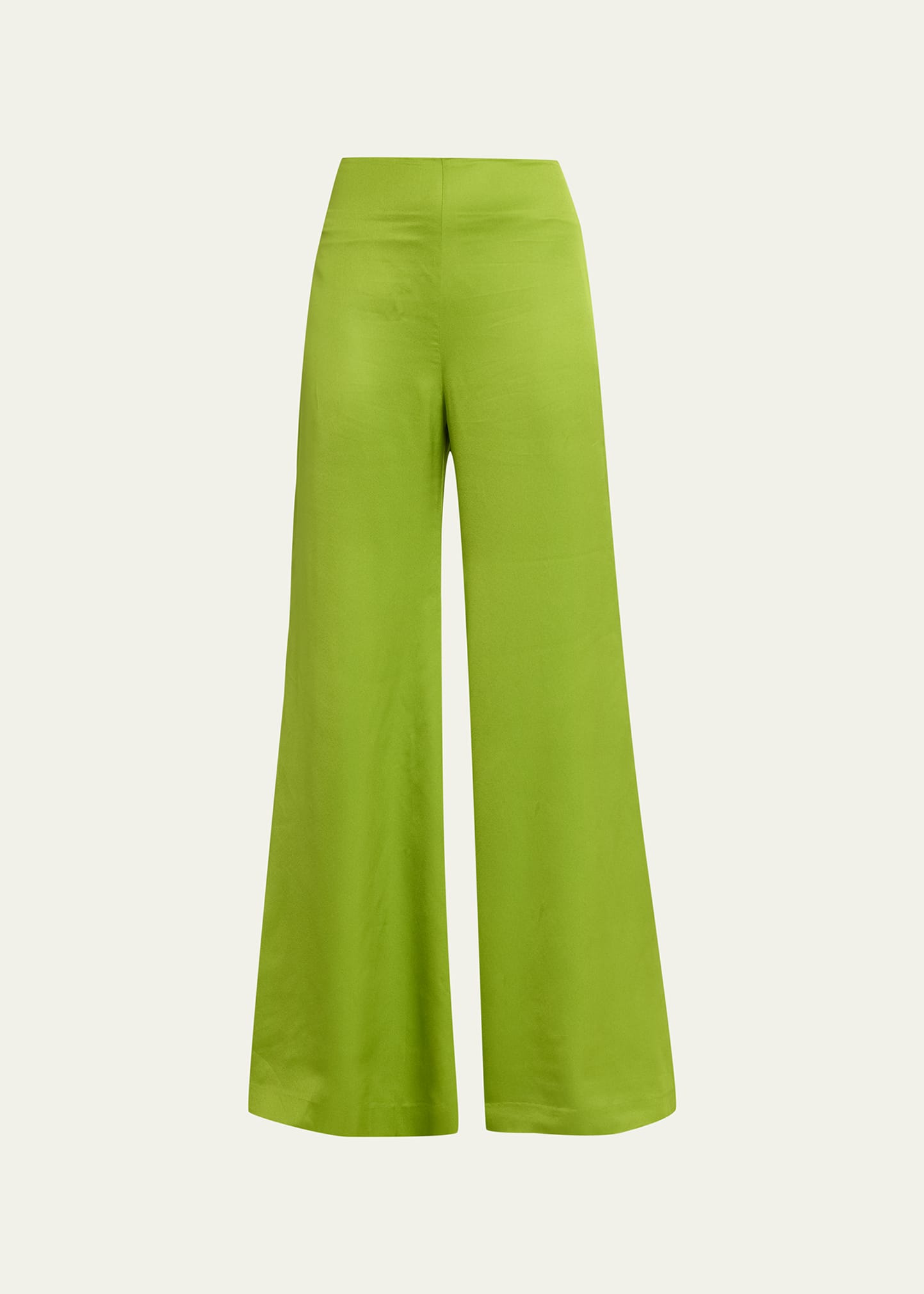 Shop Silvia Tcherassi Grotte Flare Pants In Lime