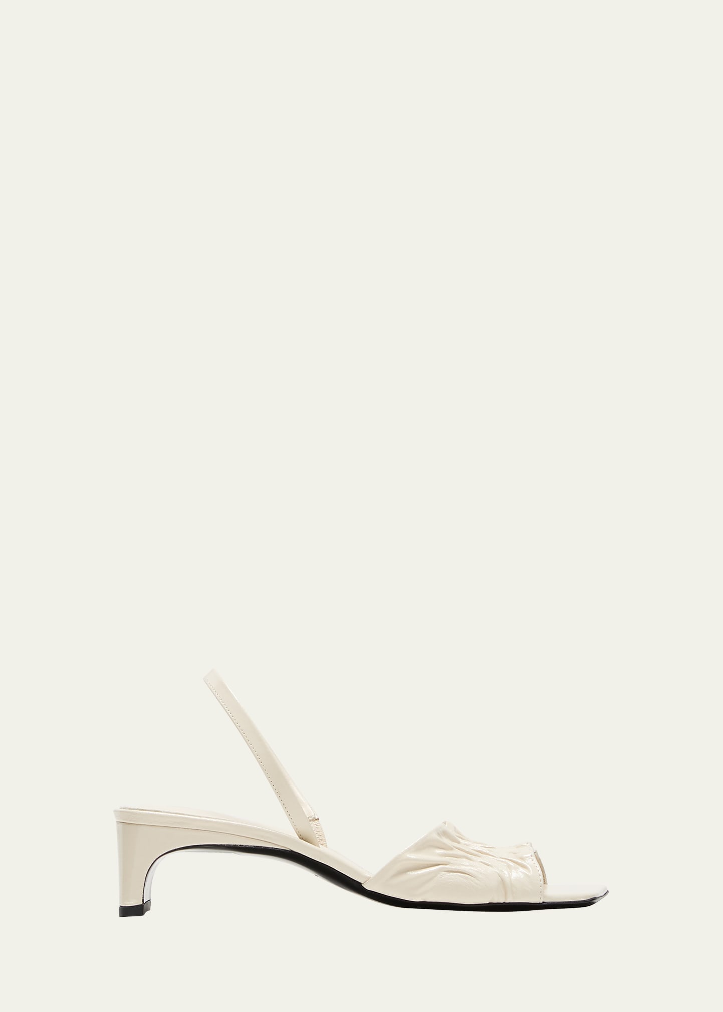 Totême The Gathered Scoop-heel Sandal Snow In Open White