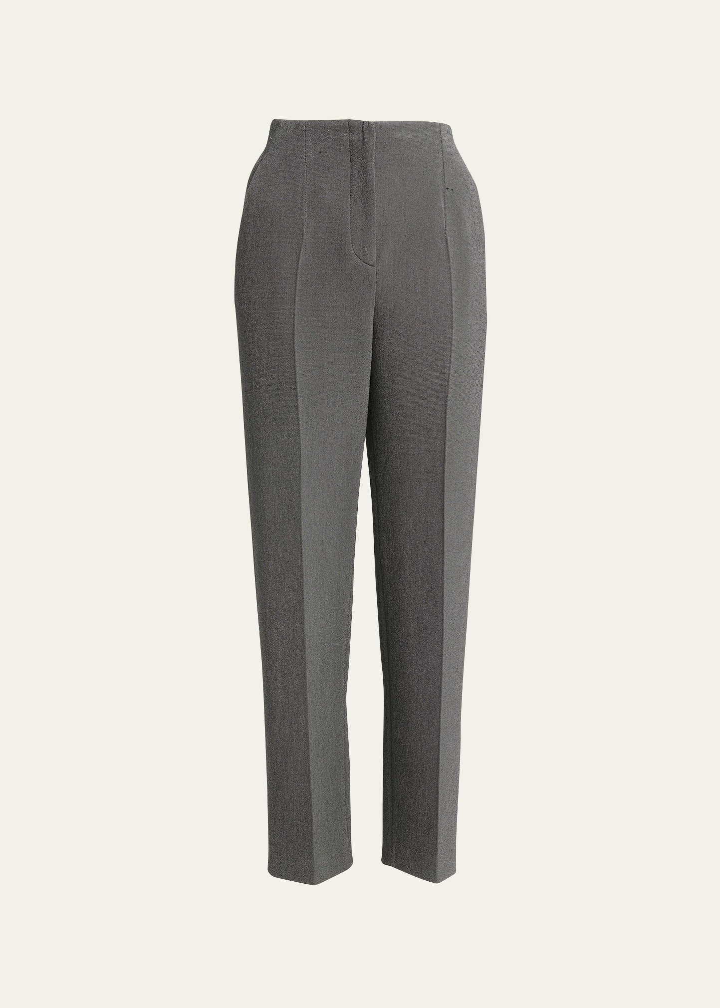 Giorgio Armani Textured Viscose Trousers In Dark Grey