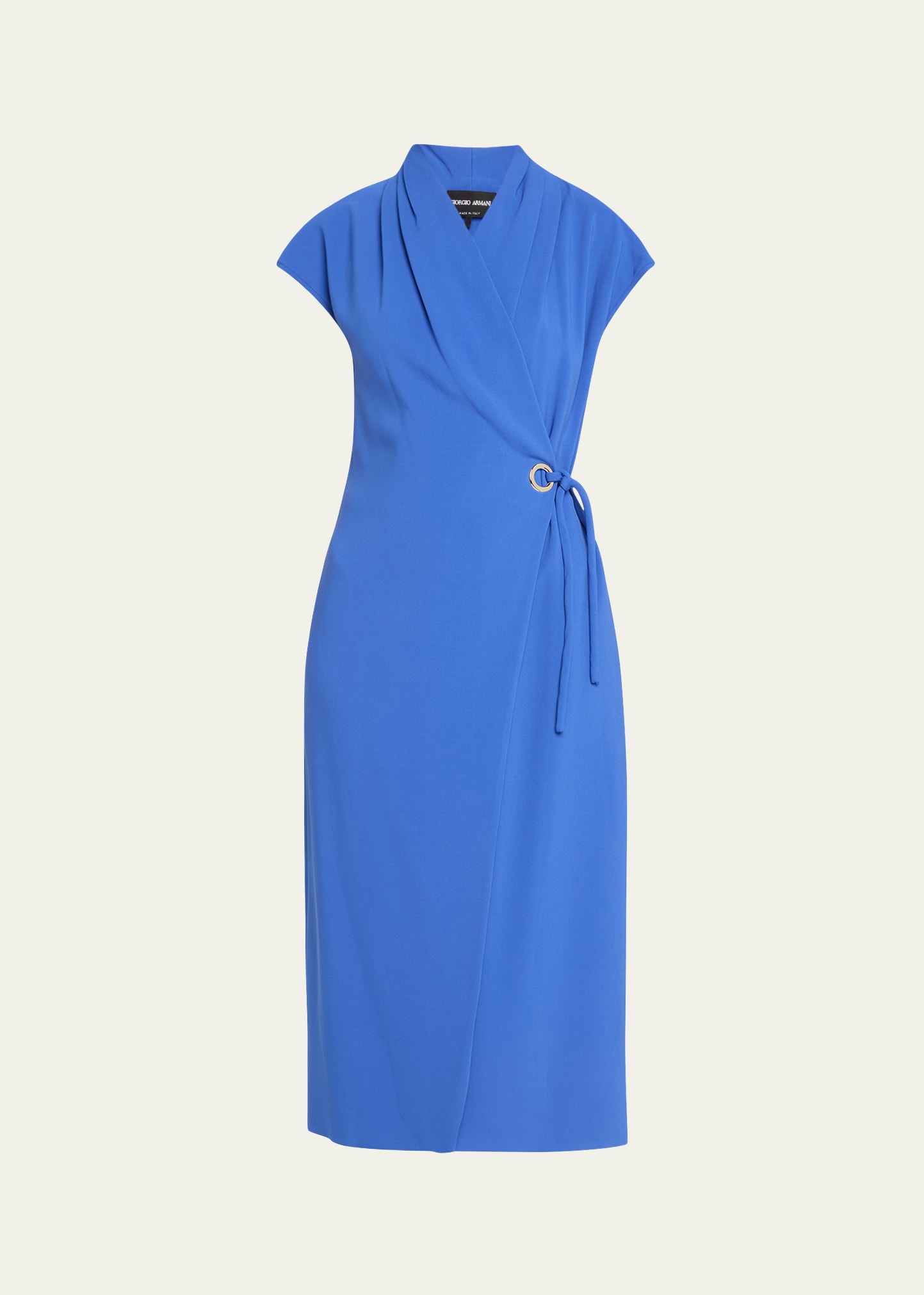 Wrap Midi Dress with Tie Detail